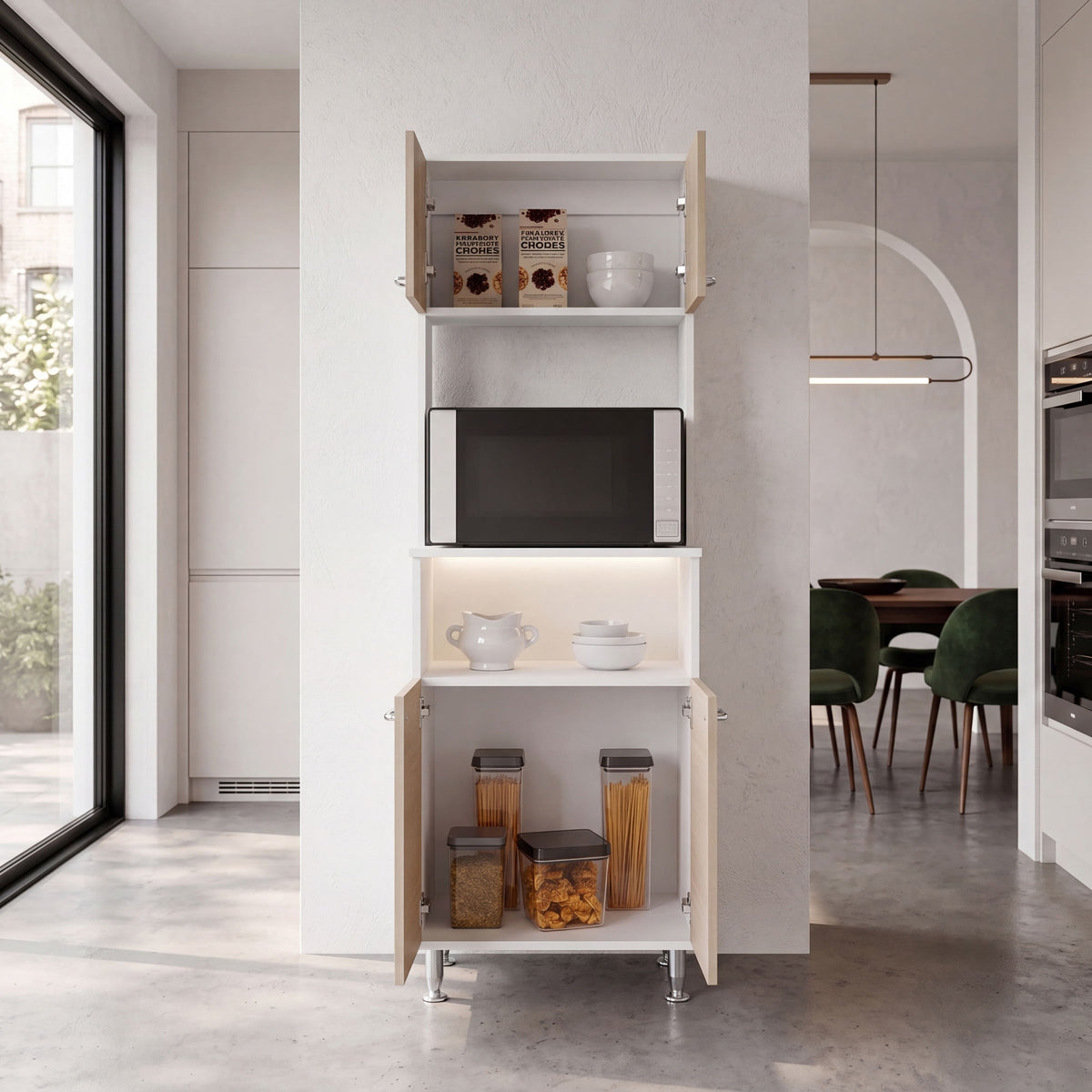 Mueble Alacena Fenix Rta Blanco + Rovere N/A