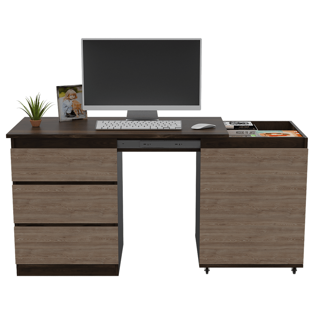 Escritorio Office 10 Rta Nogal Miel