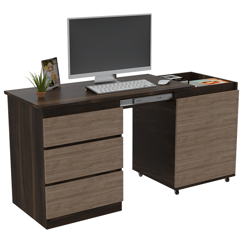 Escritorio Office 10 Rta Nogal Miel