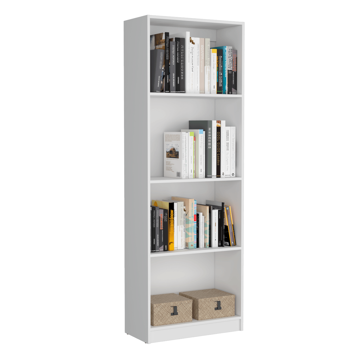 Estante Home E1 4 Espacios 180 X 62 Rta Blanco