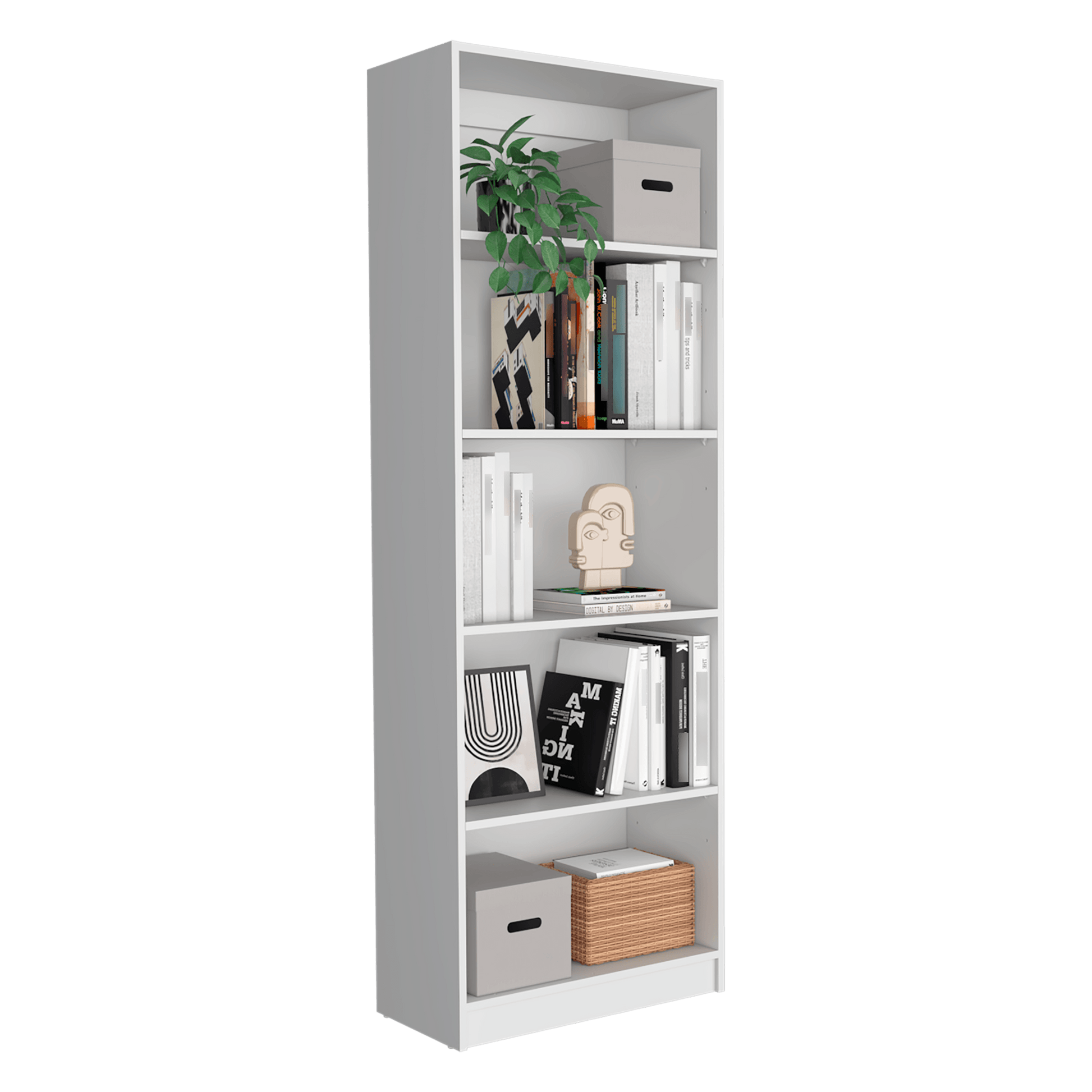 Estante Home E3 5 Espacios 180 X 62 Rta Blanco