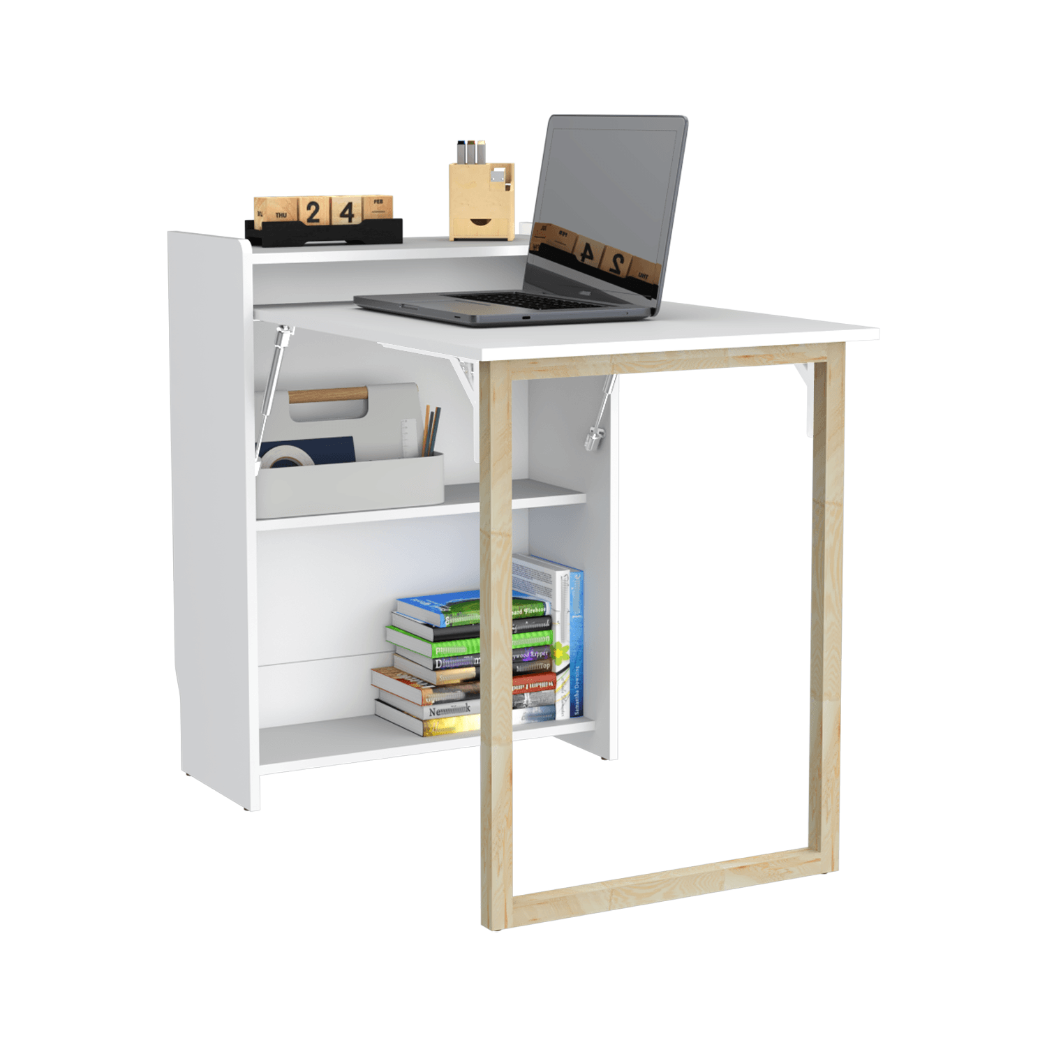 Escritorio Plegable Lesli 85X63X30 Rta Blanco