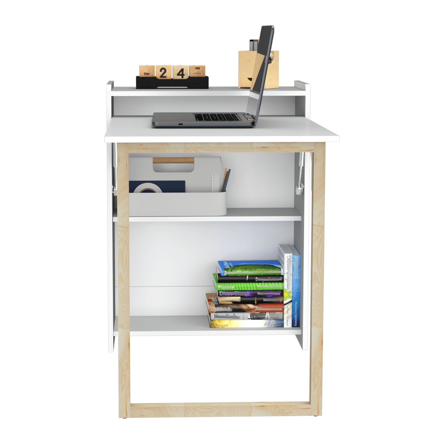 Escritorio Plegable Lesli 85X63X30 Rta Blanco