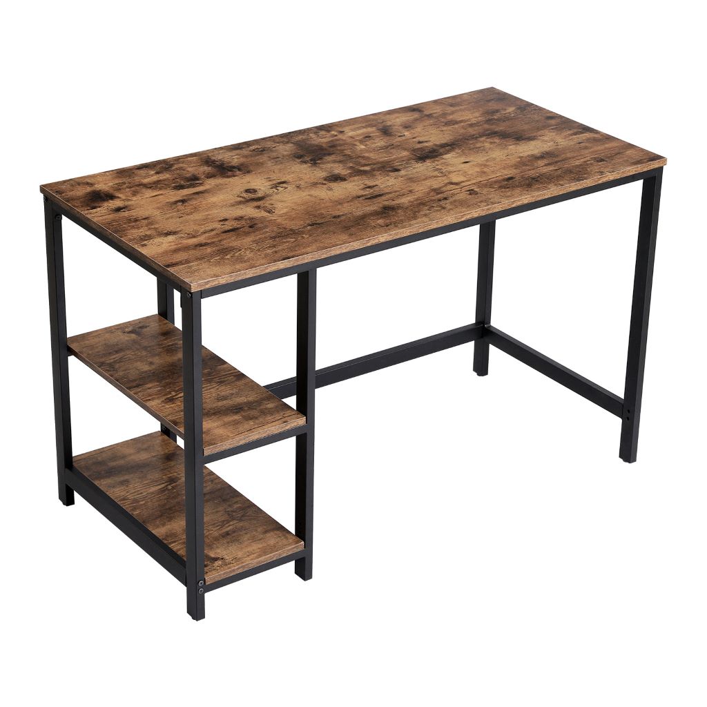 Escritorio Metalico 75 X 120 X 60 Café Rustico