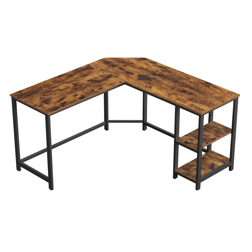 Escritorio Metalico 75 X 138 X 138 Café Rustico