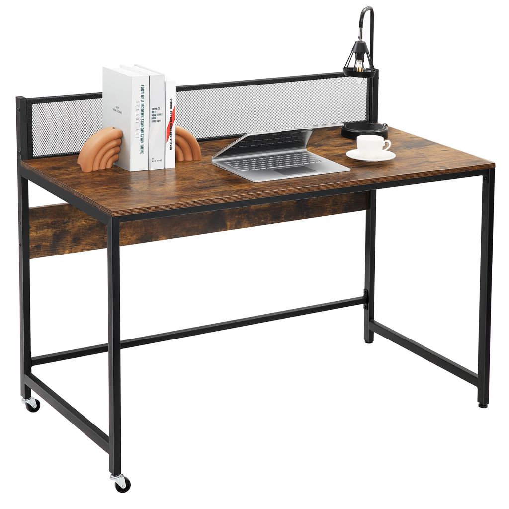 Escritorio Metalico 60 X 120 X 94 Café Rustico
