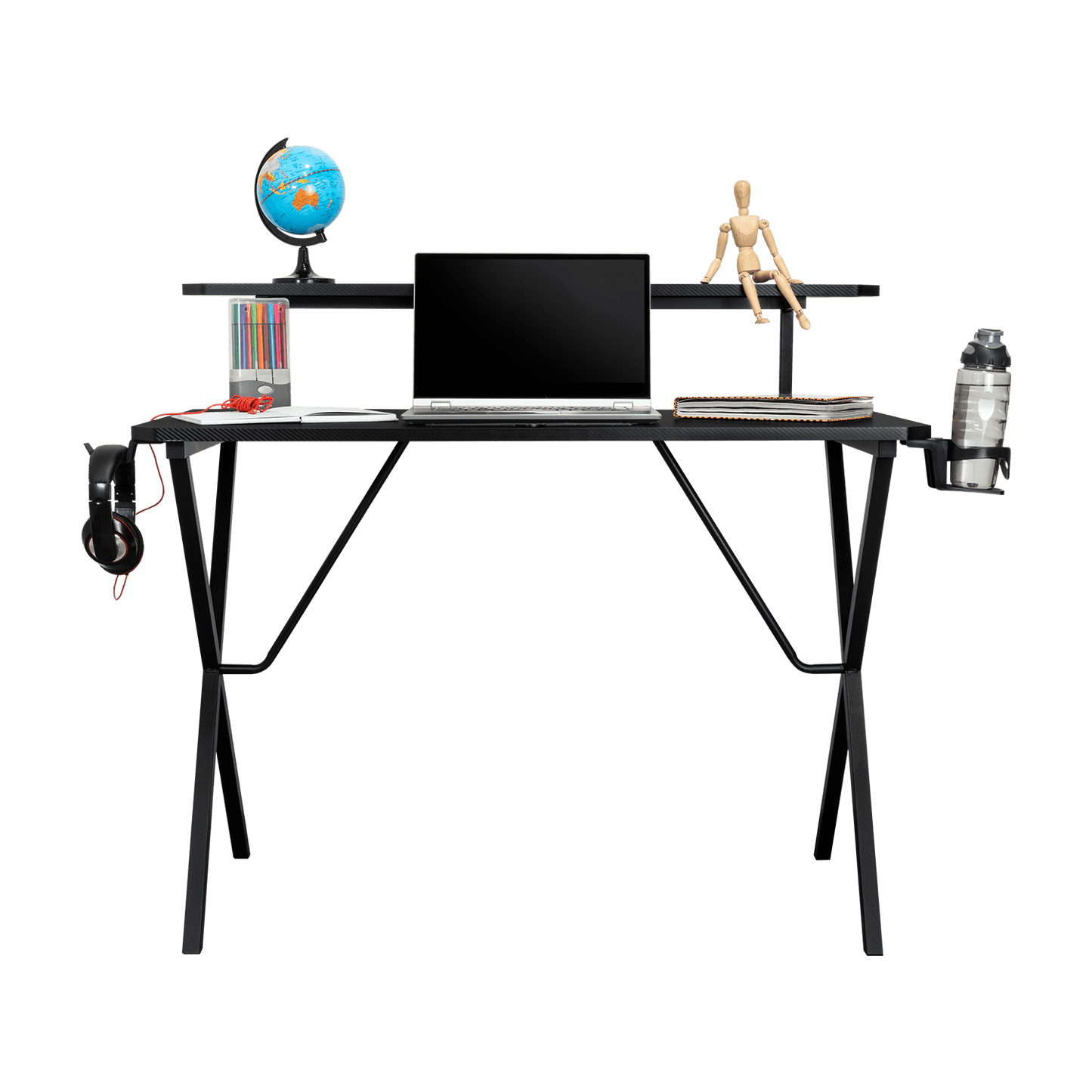 Escritorio Gamer Black 110X55X95 Rta Negro