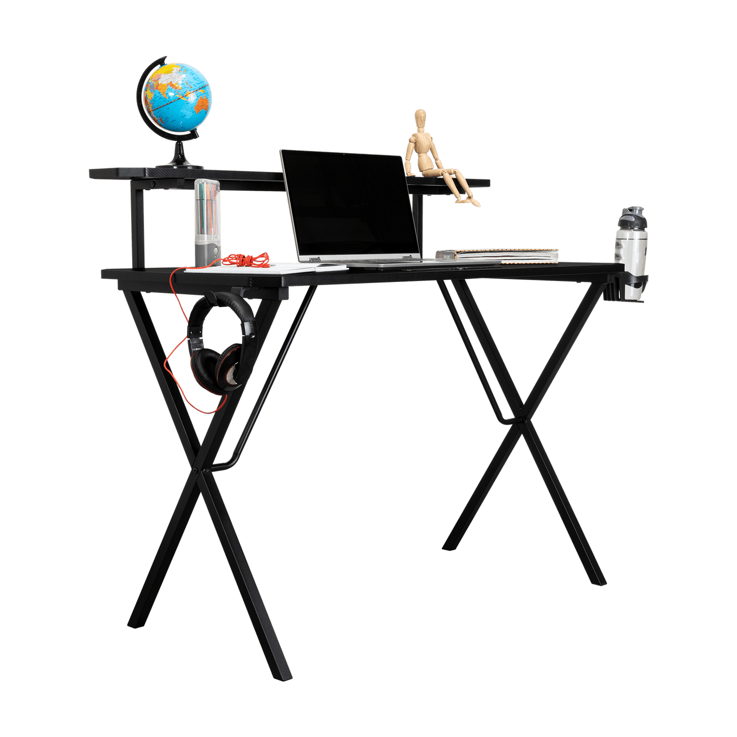 Escritorio Gamer Black 110X55X95 Rta Negro