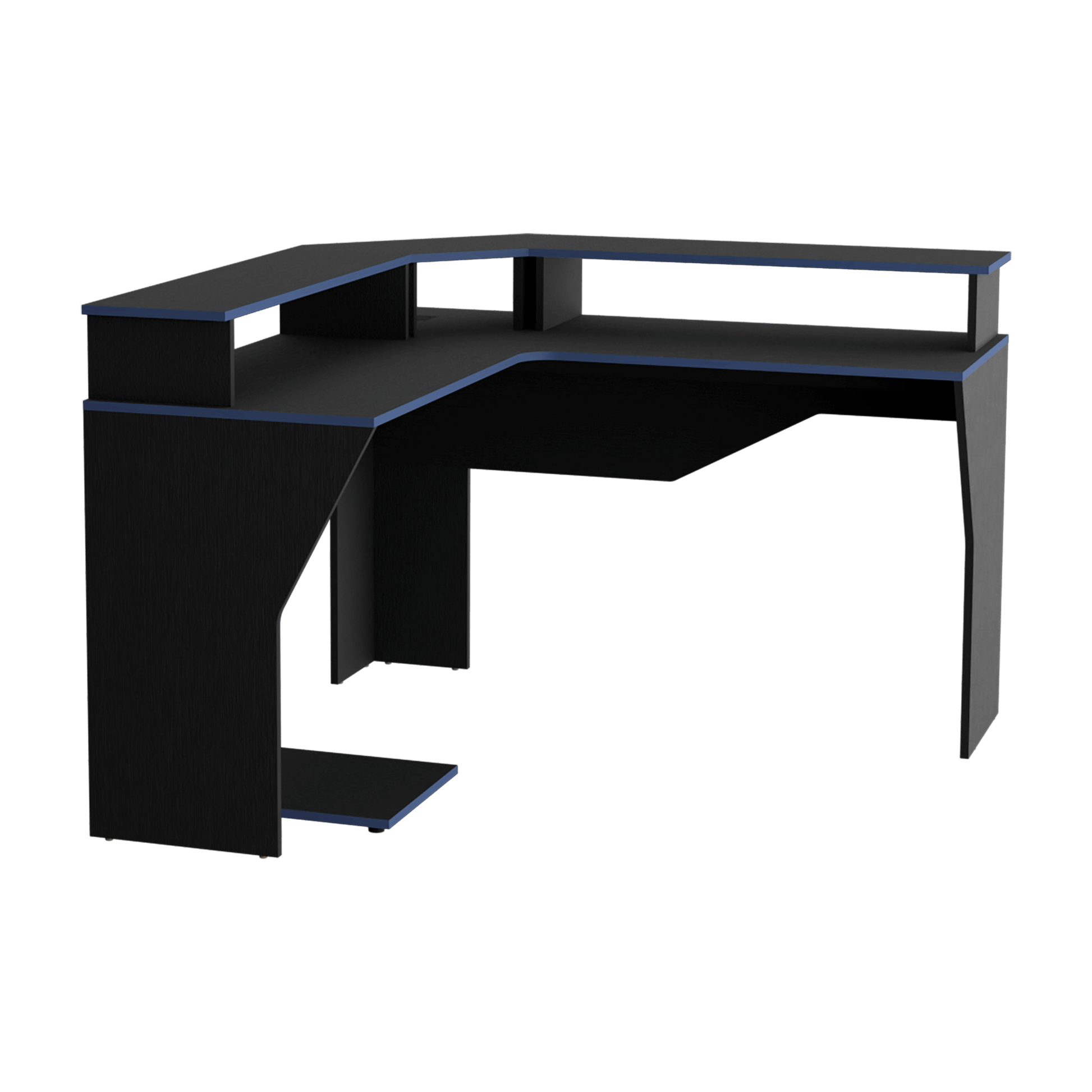 Escritorio Gamer Guma 88X127X127 Rta Wengue Azul