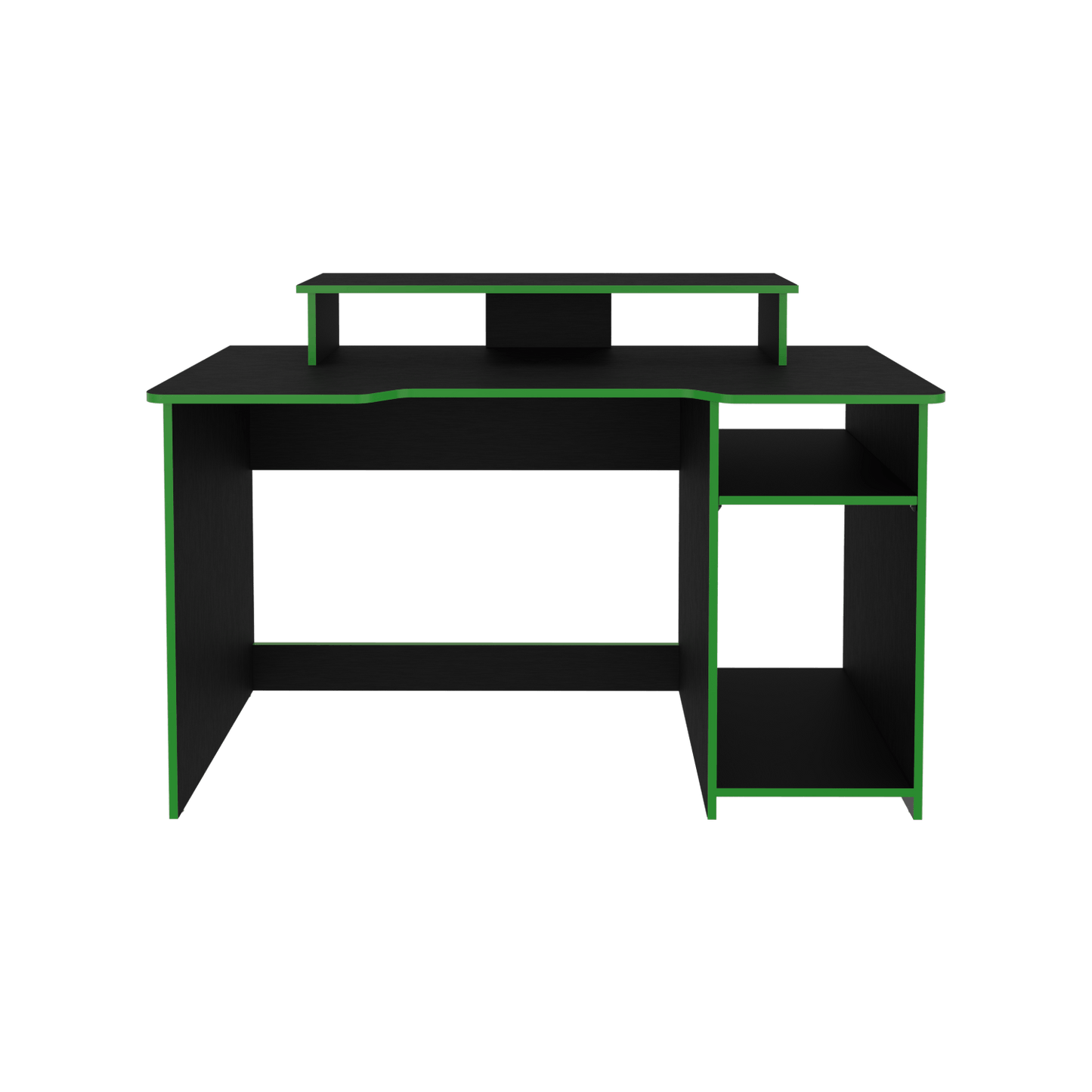Escritorio Gamer Huni 90X136X60 Rta Wengue Verde