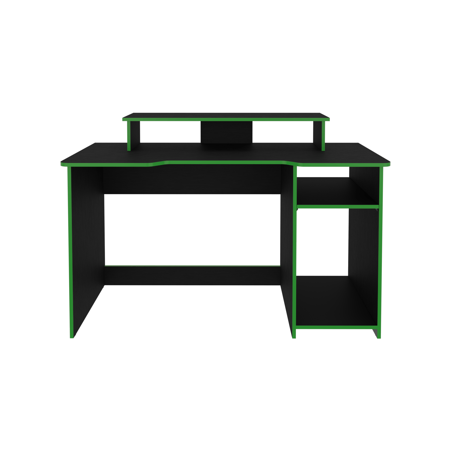 Escritorio Gamer Huni 90X136X60 Rta Wengue Verde