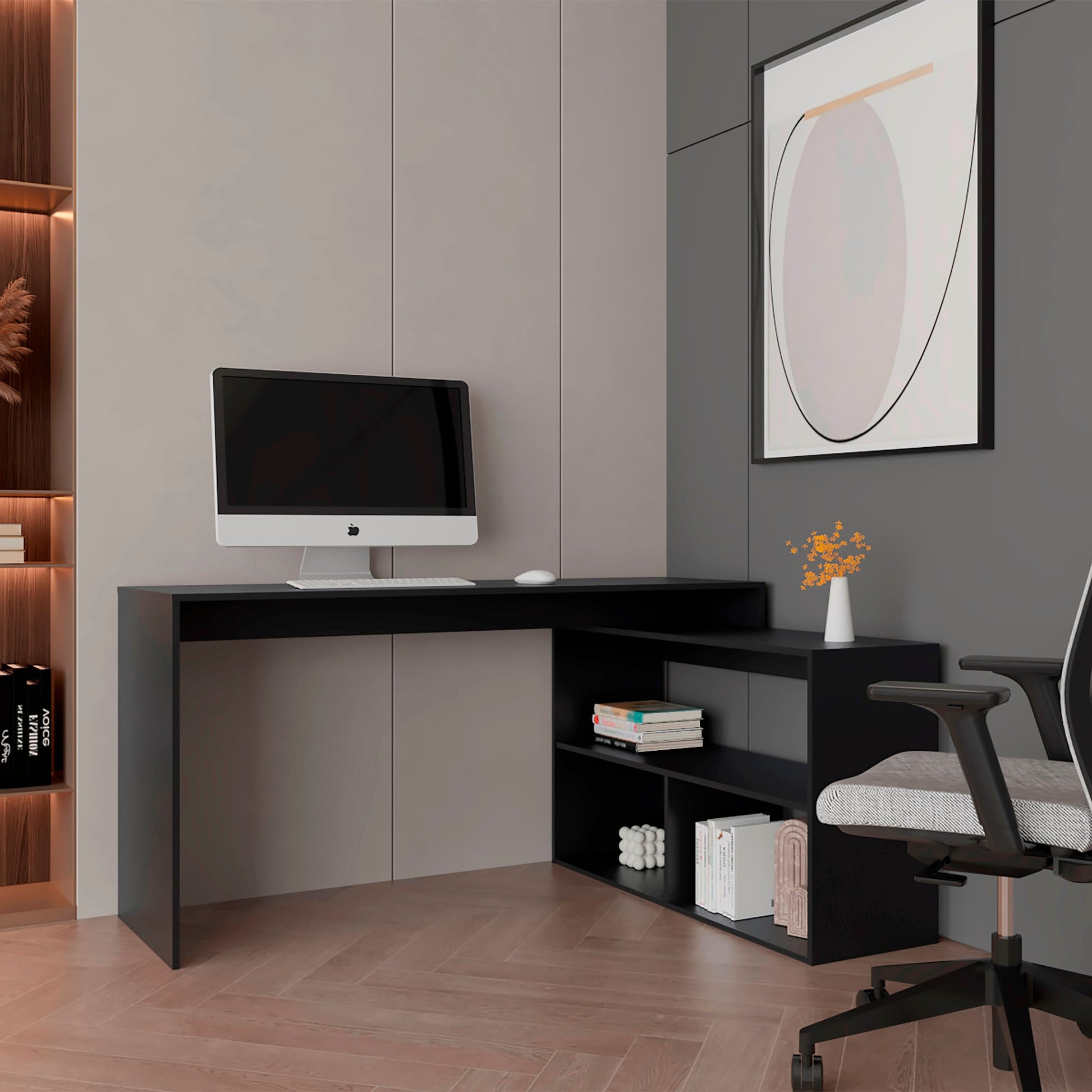 Escritorio Axis 2 Eco 76X150X108 Rta Wengue