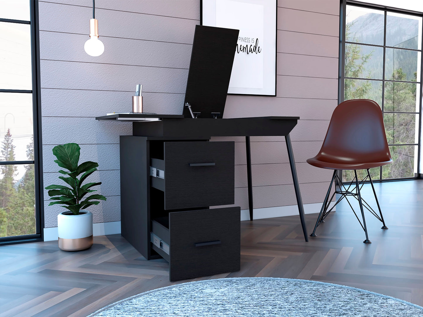 Escritorio Office Conect 90 Funcional Rta Wengue