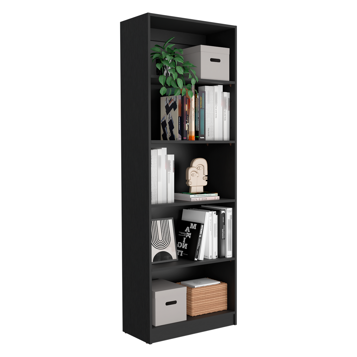 Estante Home E3 5 Espacios 180 X 62 Rta Wengue