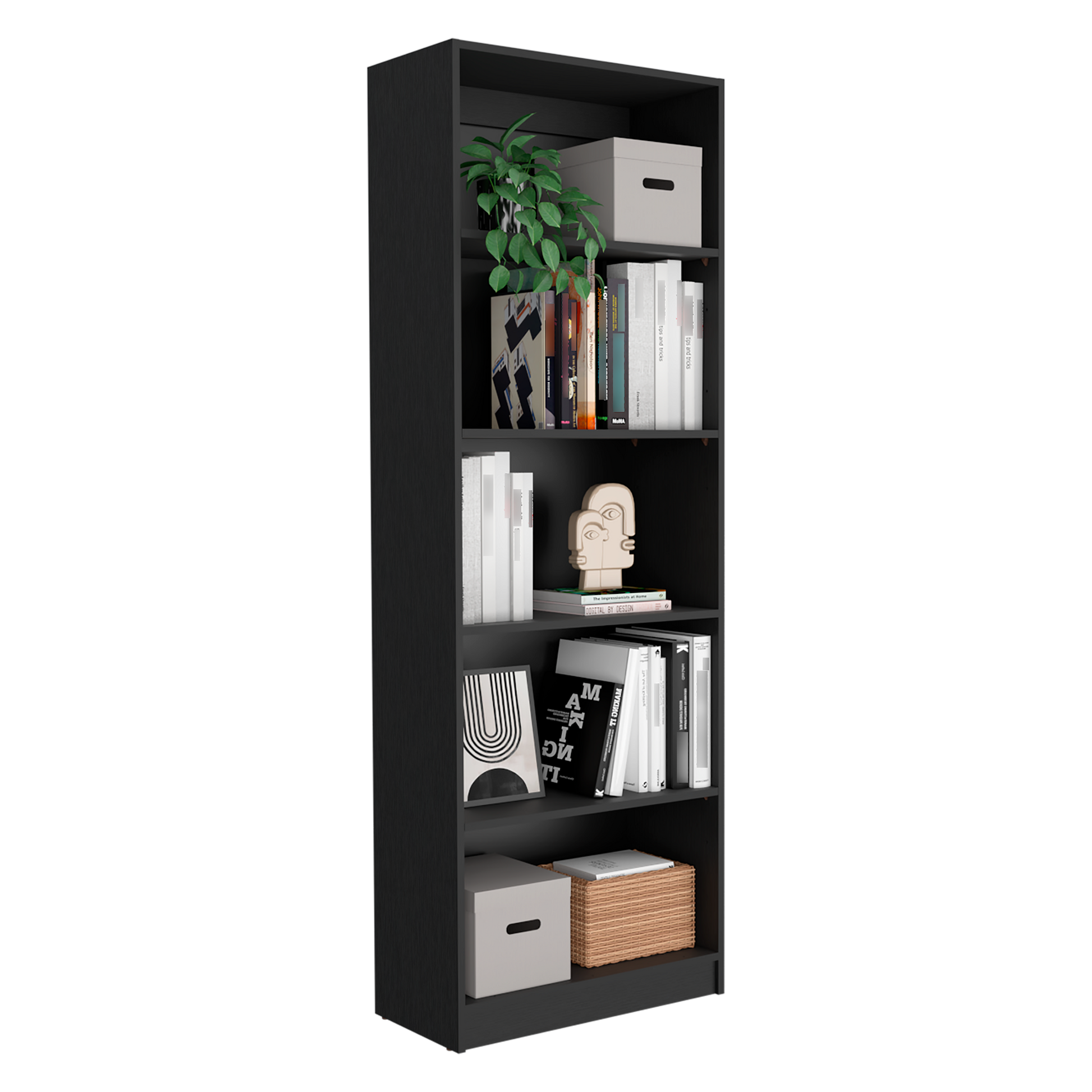 Estante Home E3 5 Espacios 180 X 62 Rta Wengue