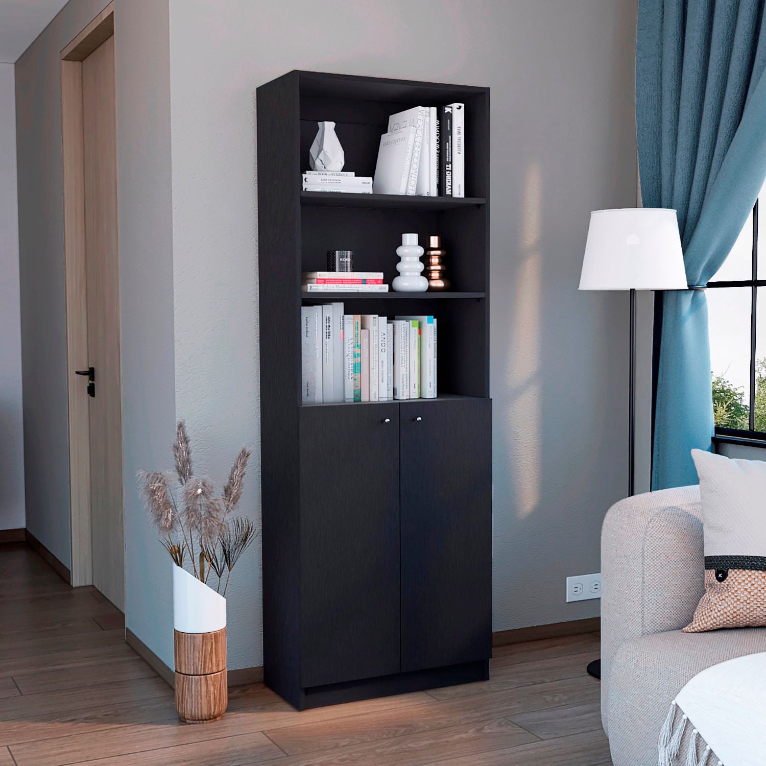 Estante Home E4 2P 180 X 62 Rta Wengue