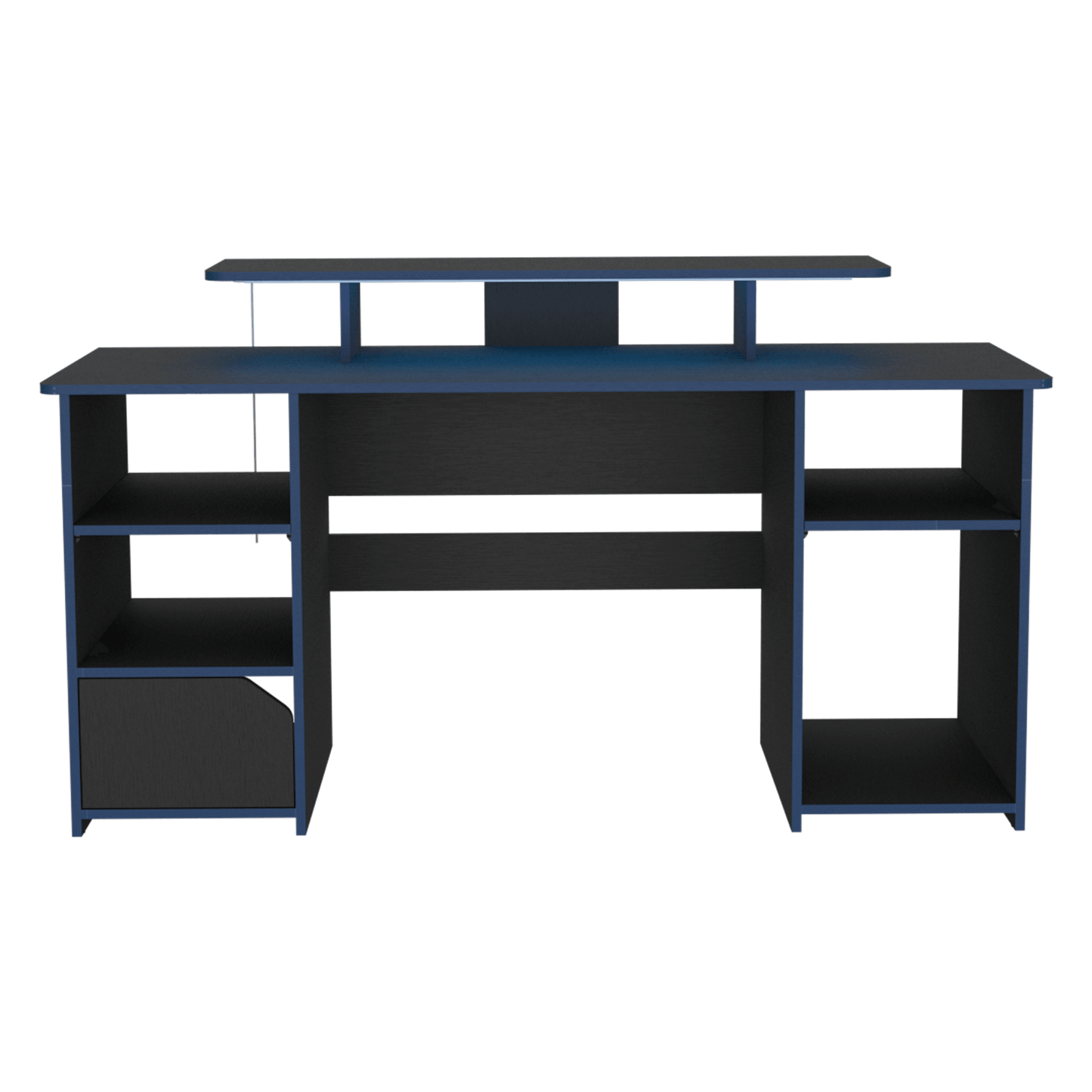 Escritorio Gamer Keria 88 X 157 Rta Wengue Azul