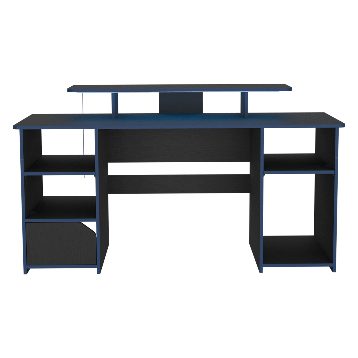 Escritorio Gamer Keria 88 X 157 Rta Wengue Azul