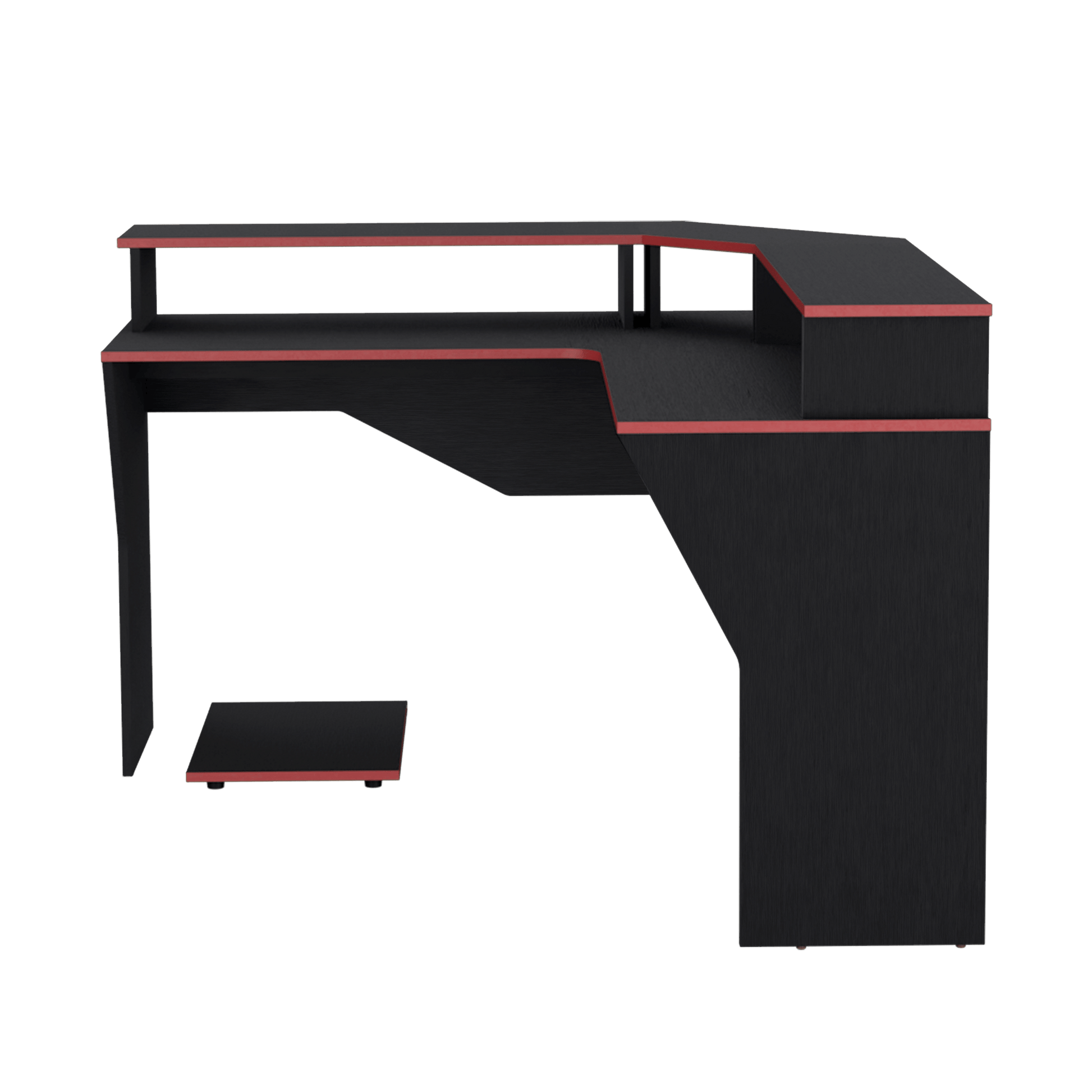 Escritorio Gamer Guma 88 X 128 Homecollection Wengue Rojo