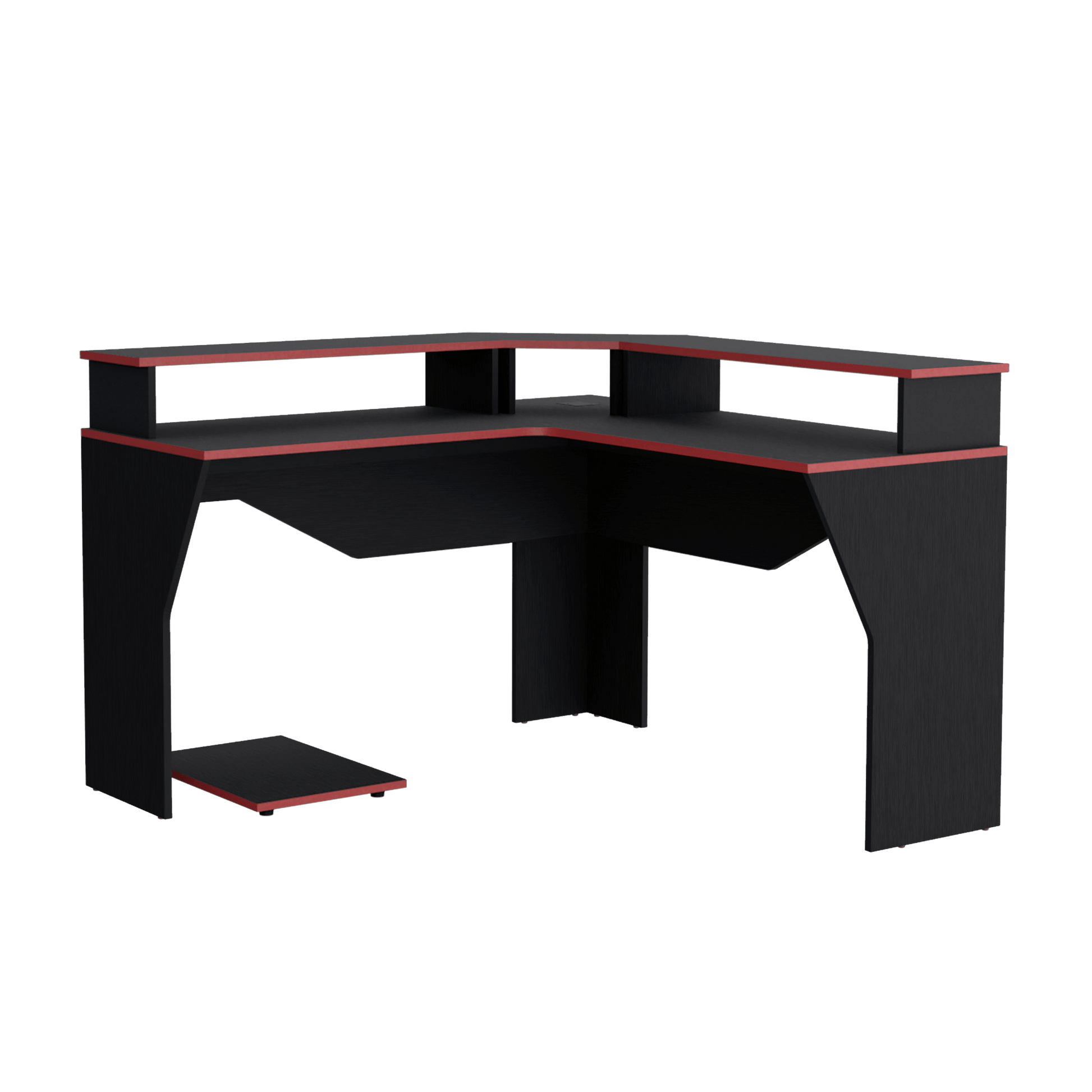 Escritorio Gamer Guma 88 X 128 Homecollection Wengue Rojo
