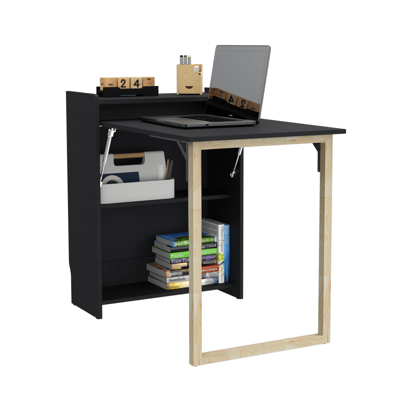 Escritorio Plegable Lesli 85X63X30 Rta Wengue