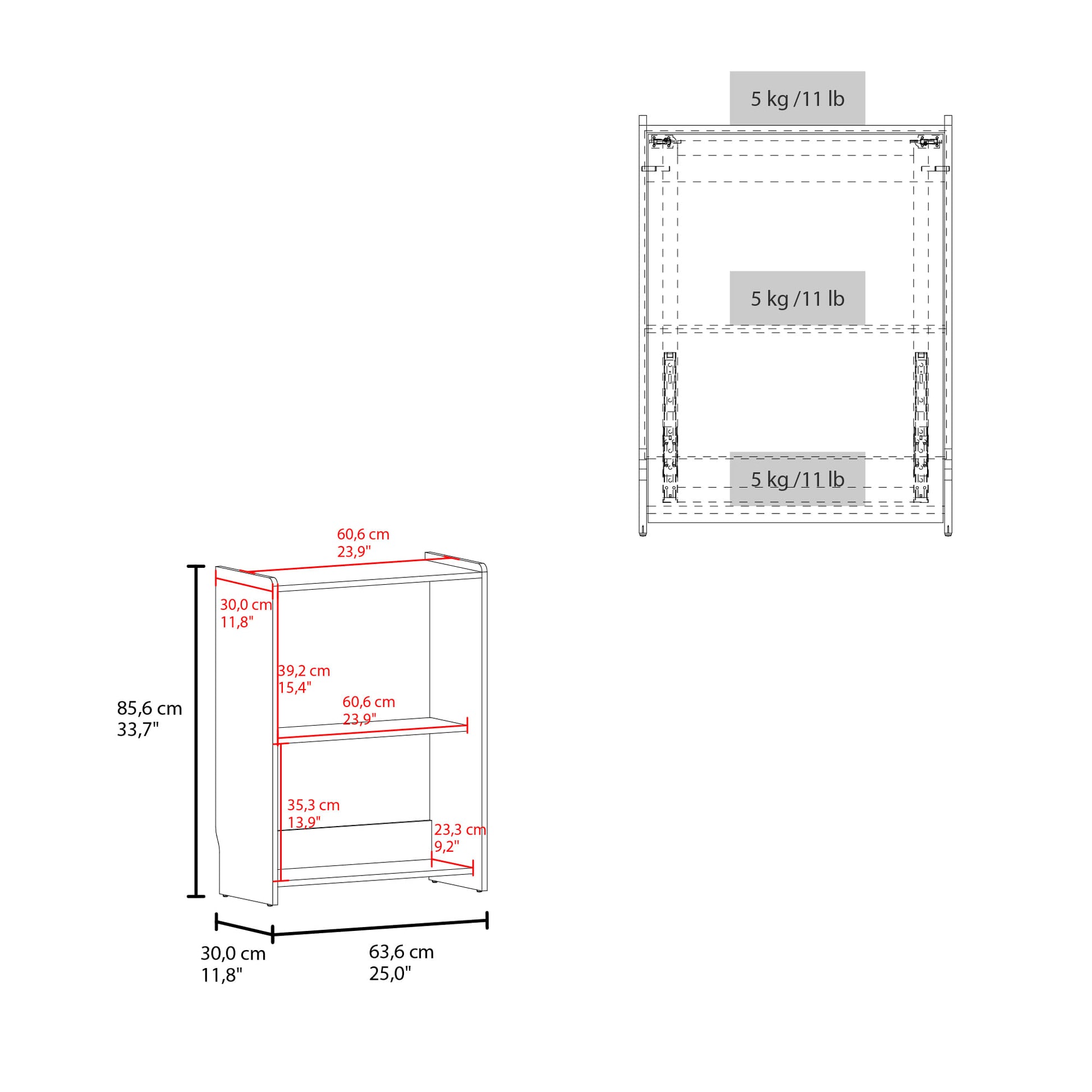 Escritorio Plegable Lesli 85X63X30 Rta Wengue