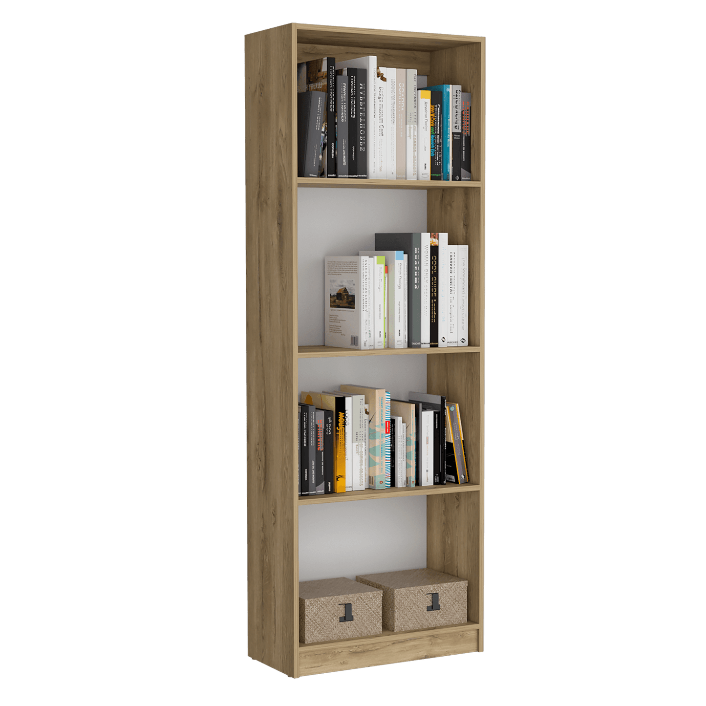 Estante Home E1 4 Espacios 180 X 62 Rta Macadamia Blanco