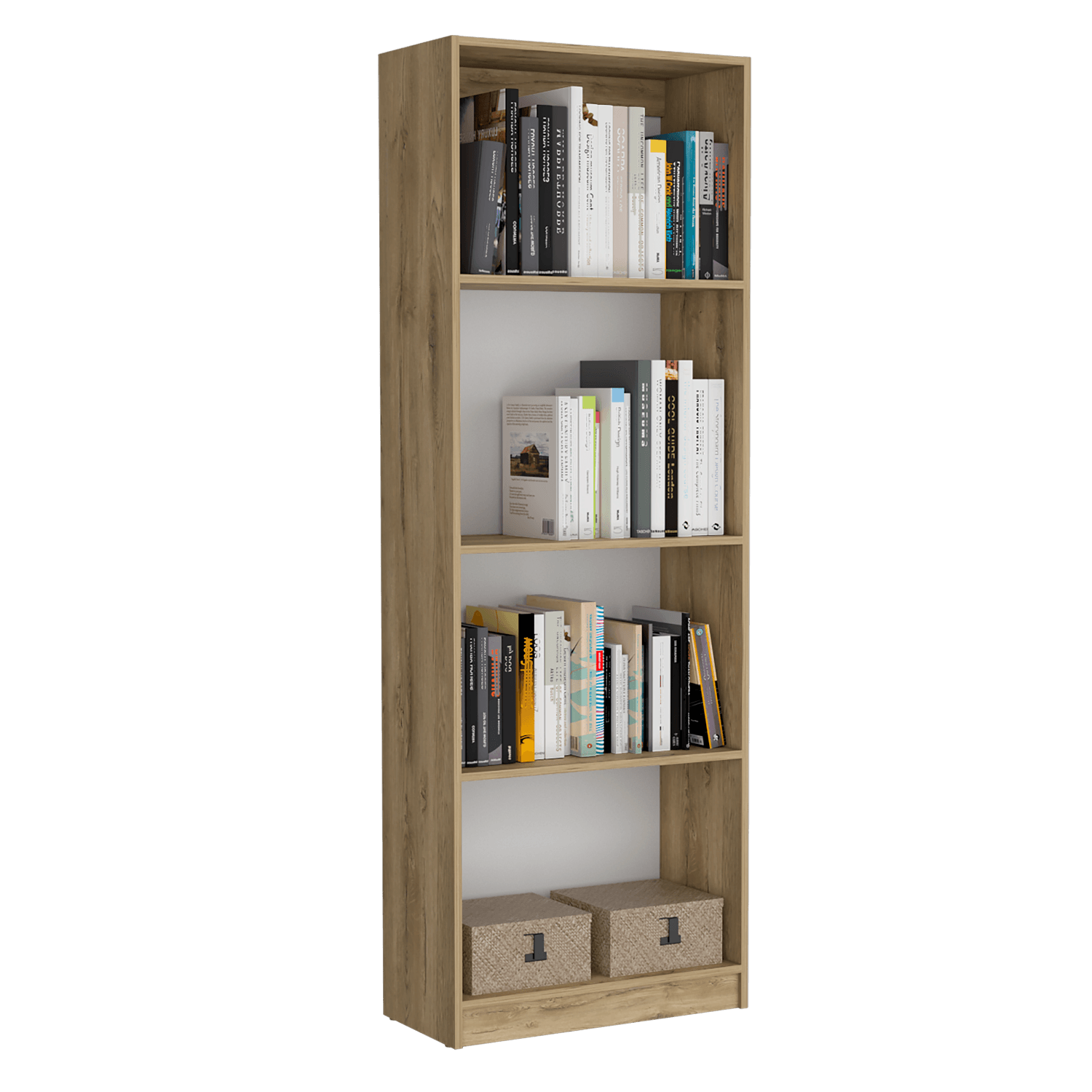 Estante Home E1 4 Espacios 180 X 62 Rta Macadamia Blanco