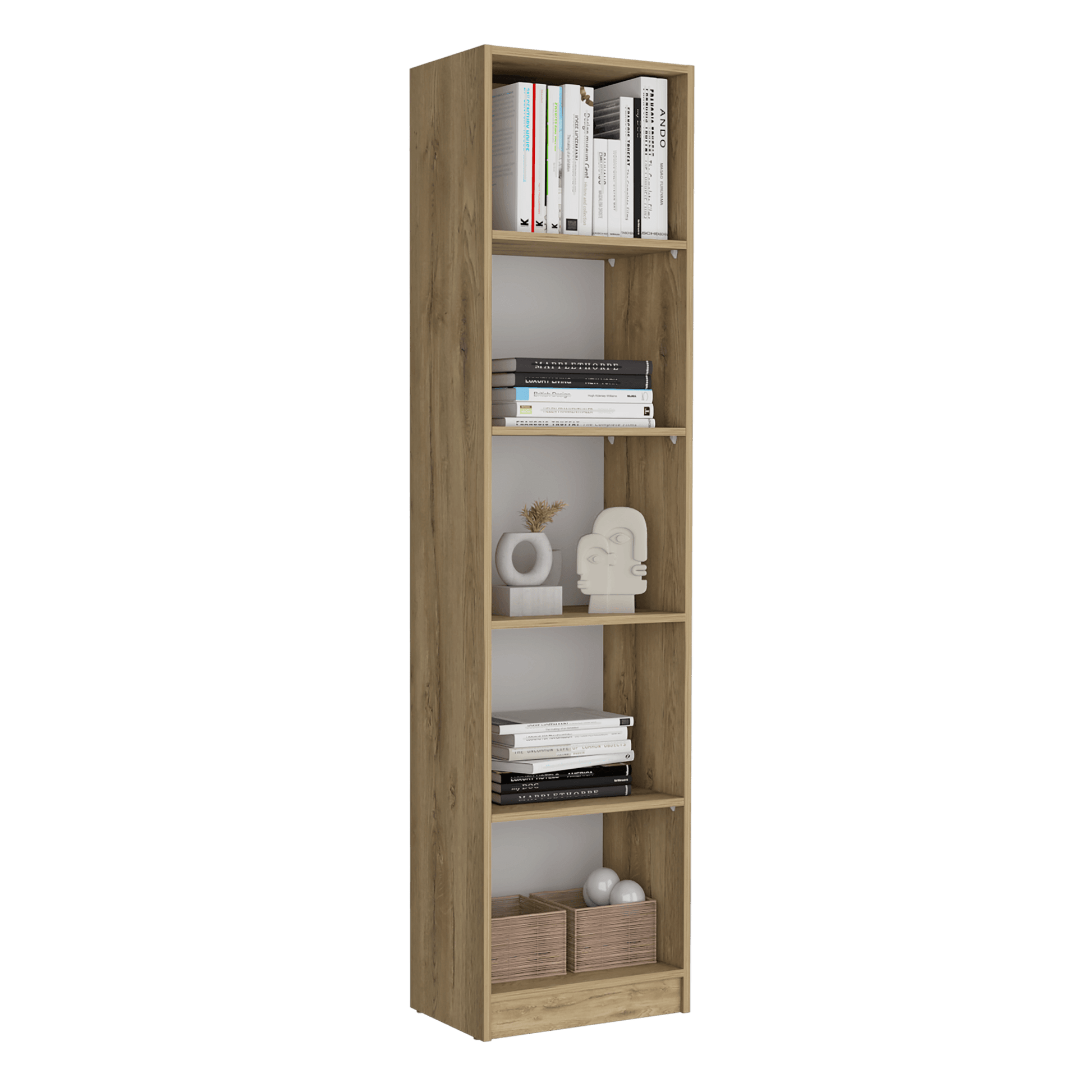 Estante Home E2 5 Espacios 180 X 45 Rta Macadamia Blanco