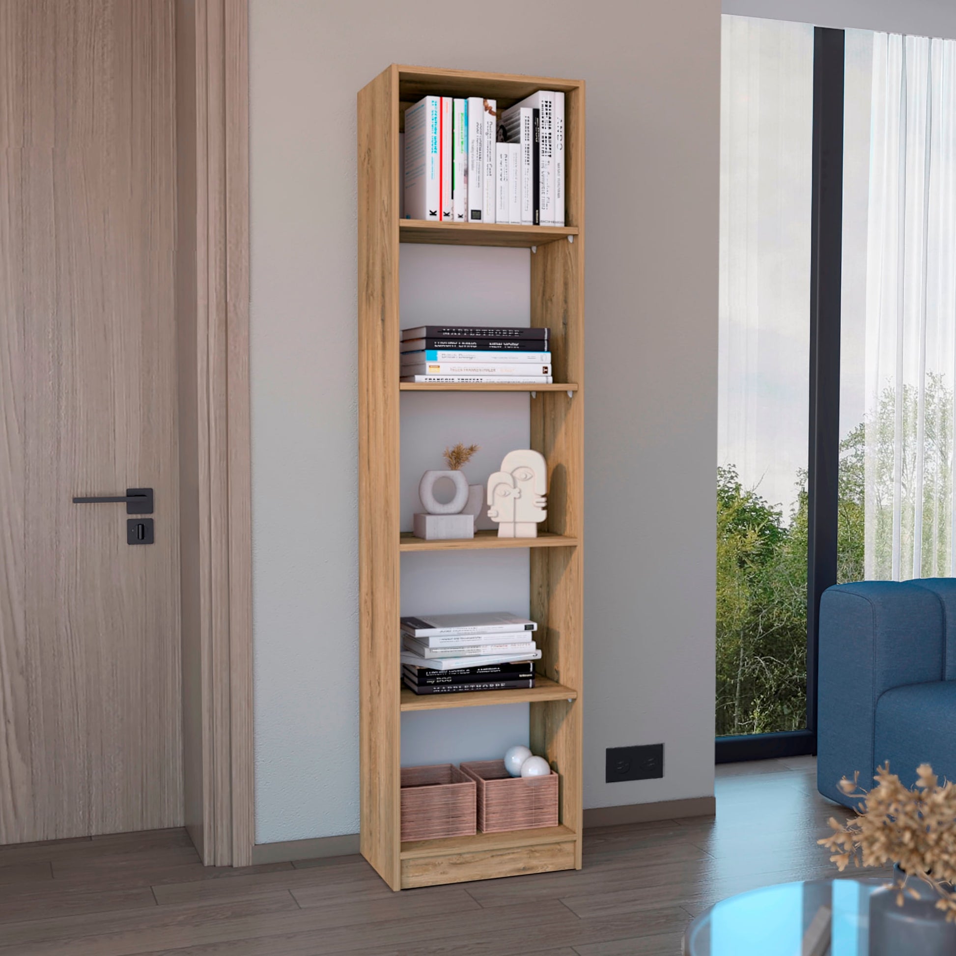 Estante Home E2 5 Espacios 180 X 45 Rta Macadamia Blanco