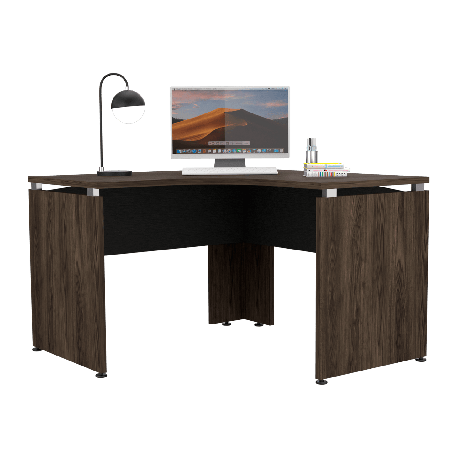 Escritorio Home Office L 120 Rta Milan Wengue