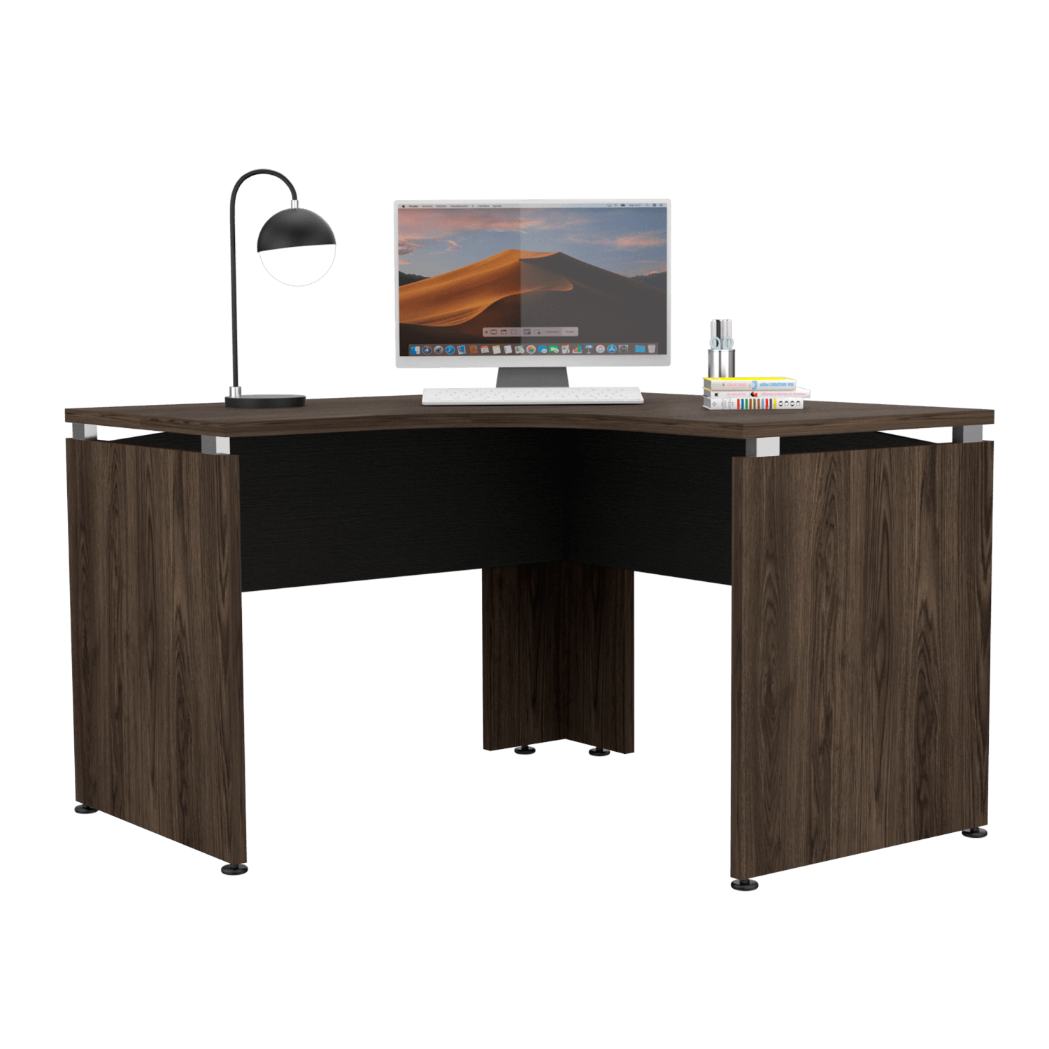 Escritorio Home Office L 120 Rta Milan Wengue
