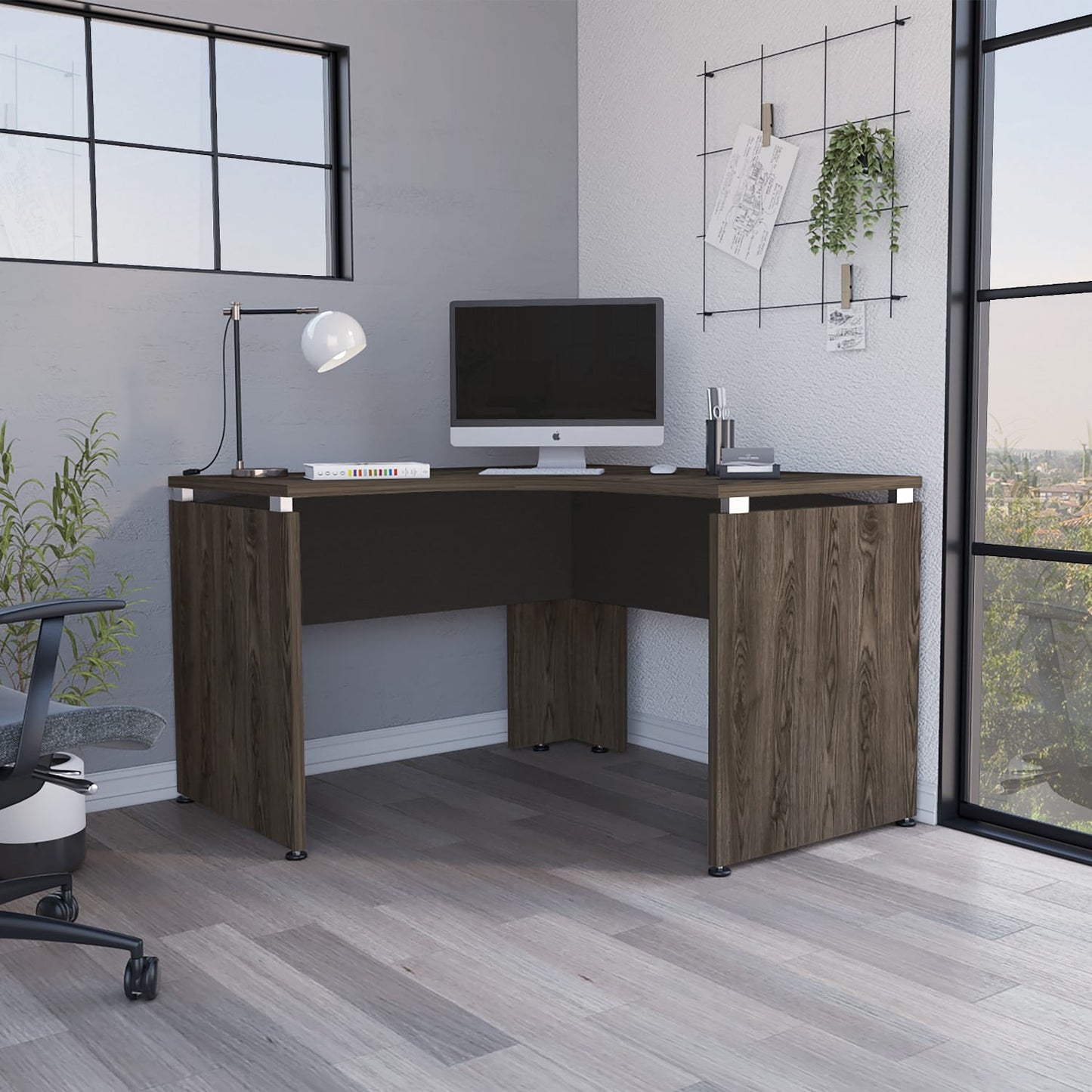 Escritorio Home Office L 120 Rta Milan Wengue
