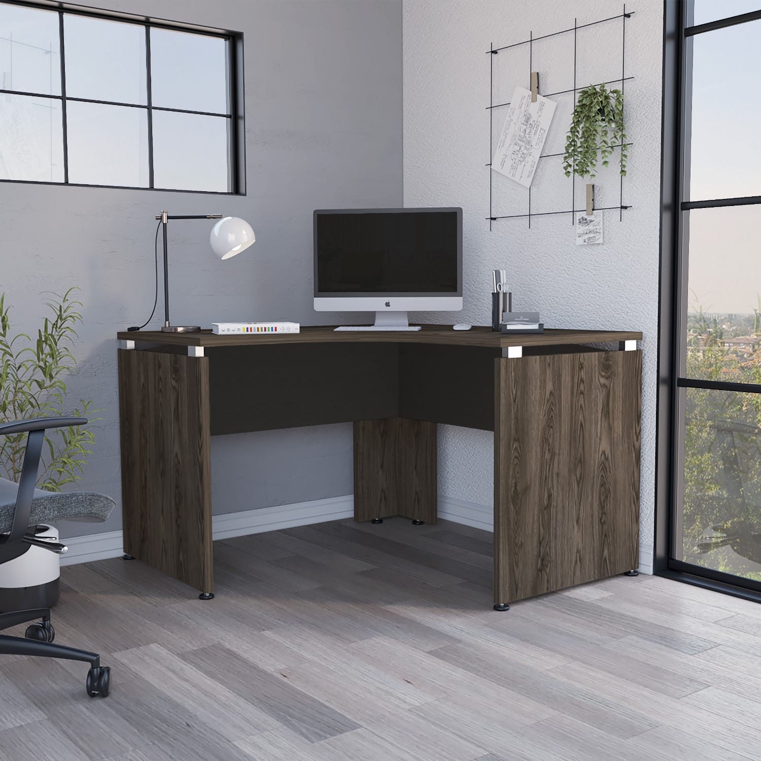 Escritorio Home Office L 120 Rta Milan Wengue
