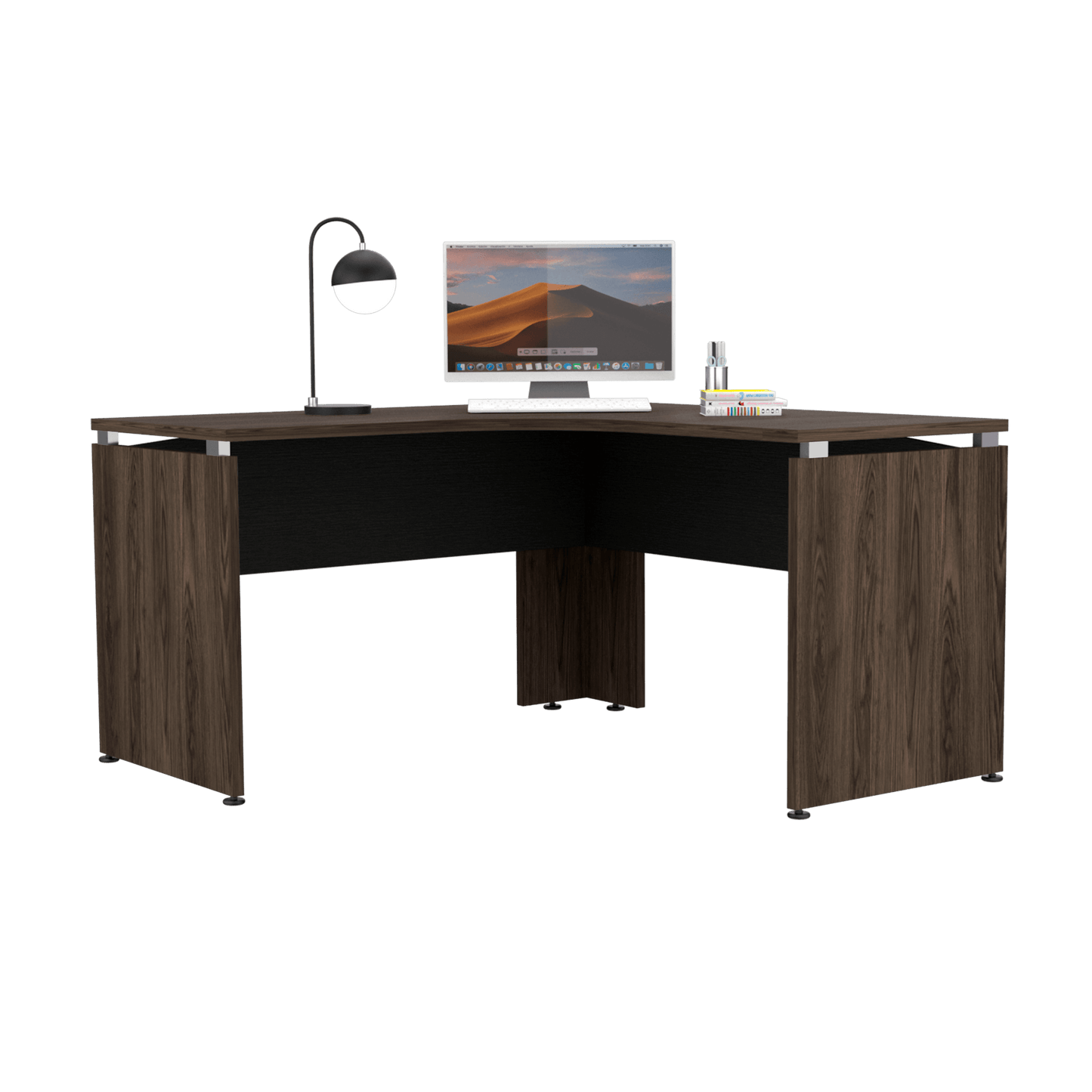 Escritorio Home Office L 140 Rta Milan + Wengue
