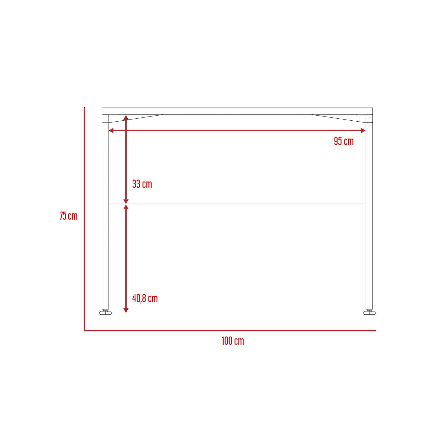 Mesa Escritorio Home Office M100X75X60 Rta Wengue Milan