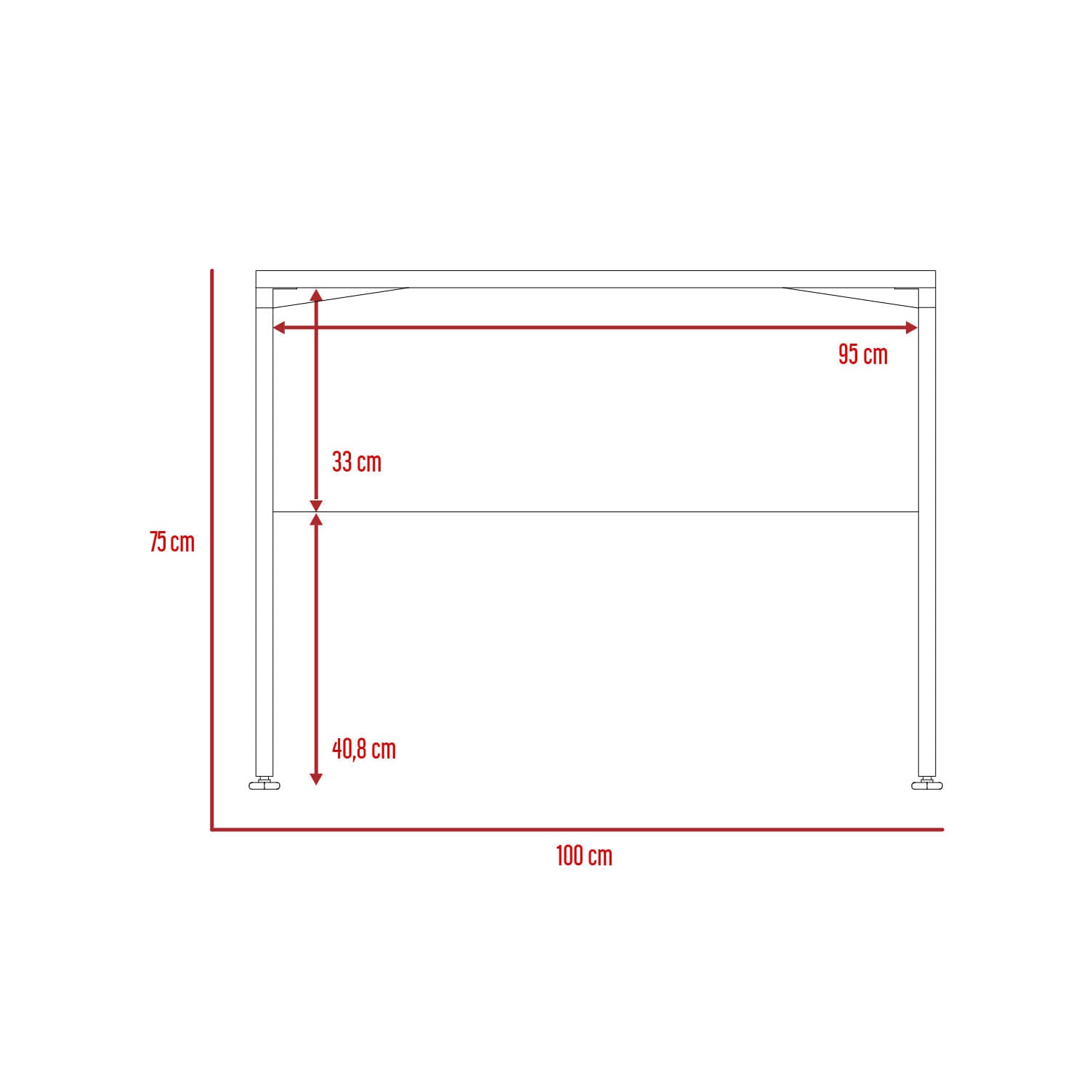 Mesa Escritorio Home Office M100X75X60 Rta Wengue Milan