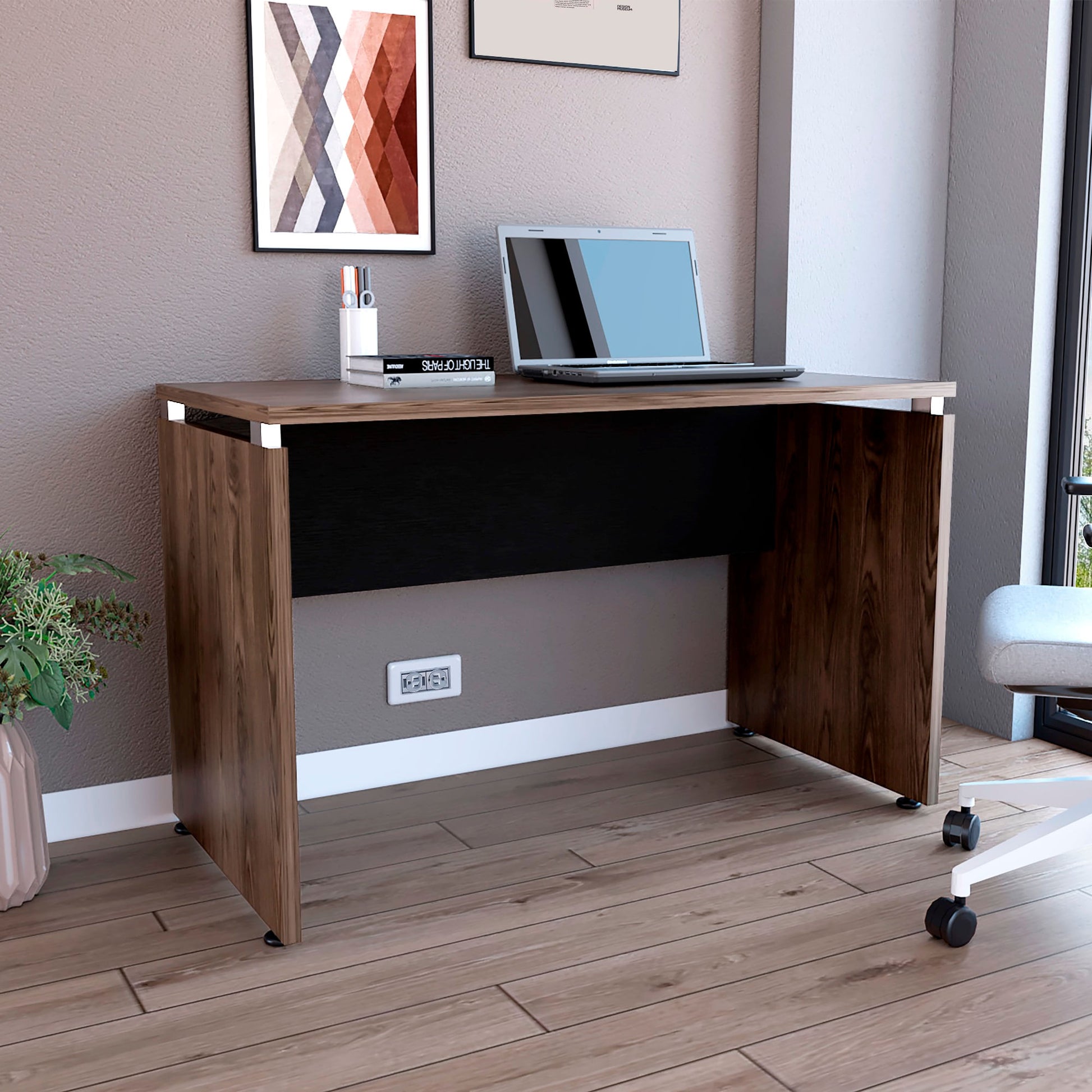 Mesa Escritorio Home Office M 120 Rta Wengue Milan