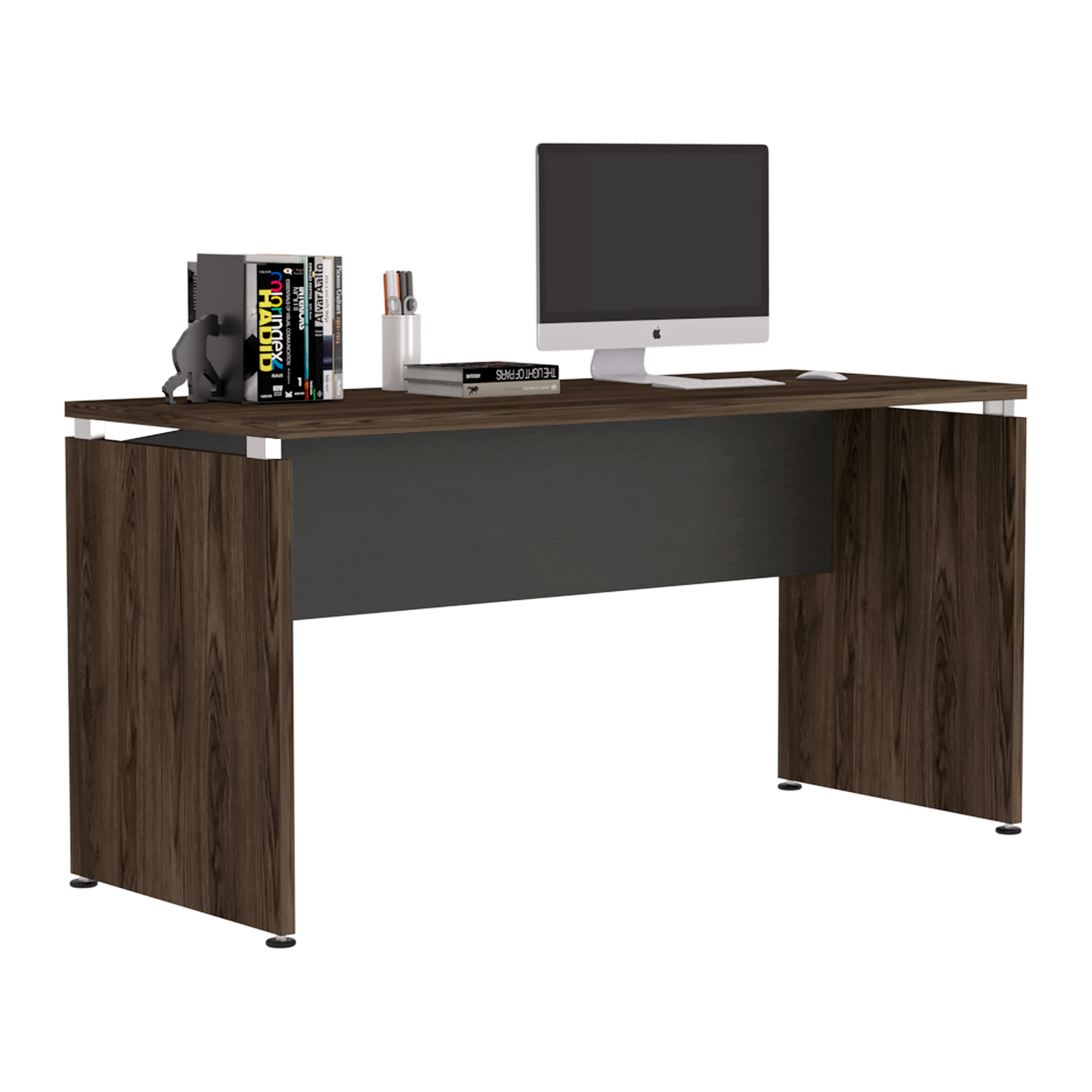Mesa Escritorio Home Office M150 Rta Wengue + Milan
