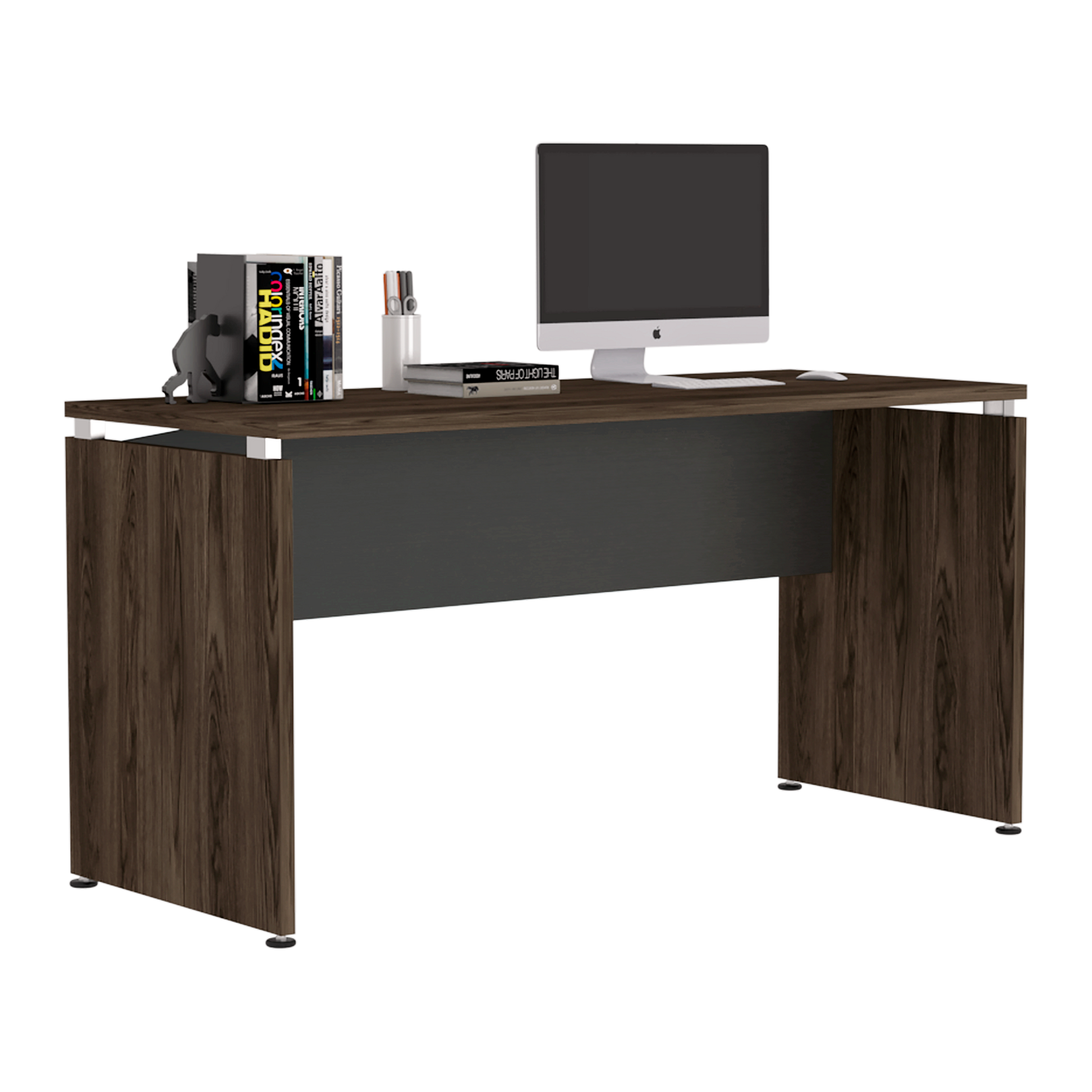Mesa Escritorio Home Office M150 Rta Wengue + Milan