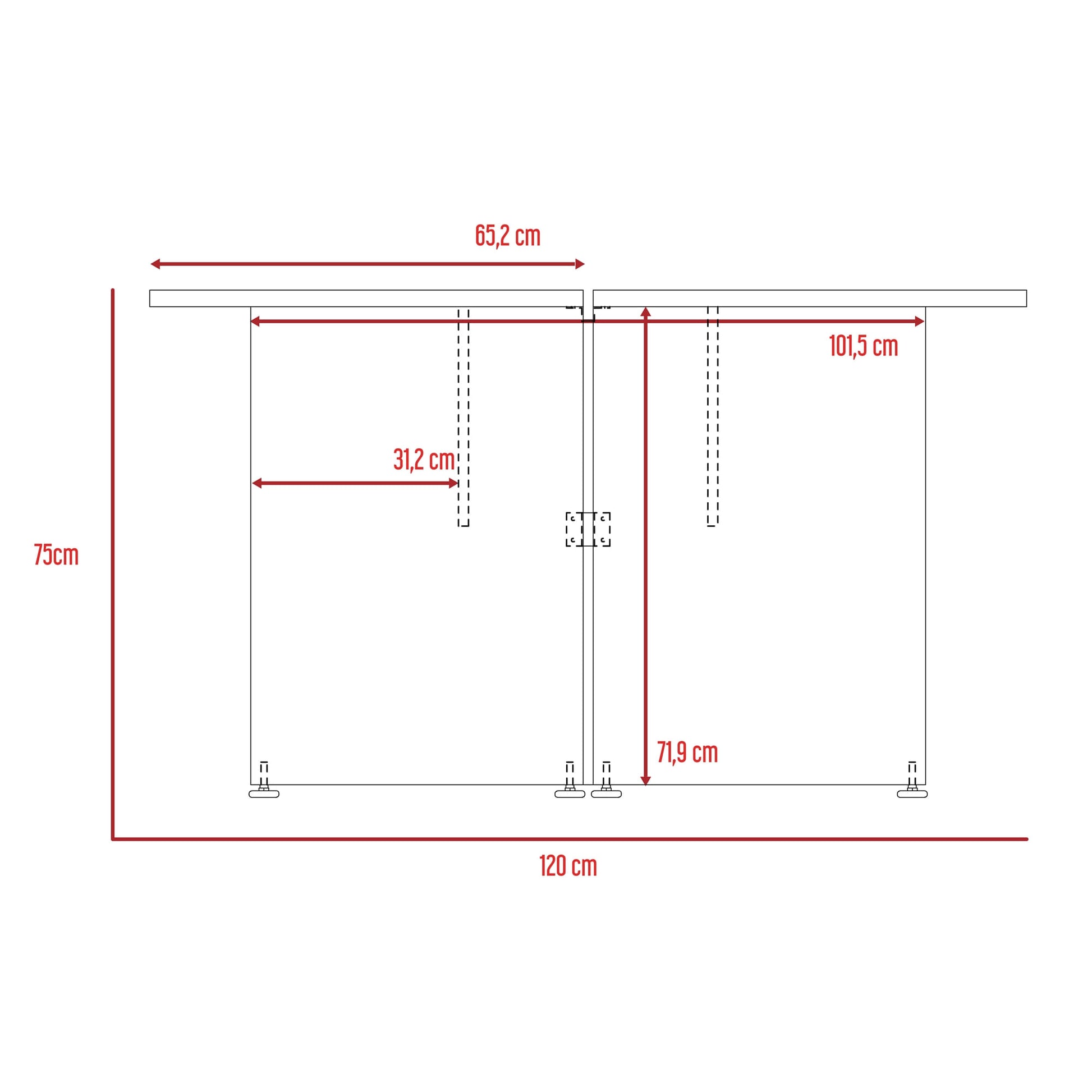 Mesa Escritorio Doble Home Office M 120 X131 Rta Milan Wengue