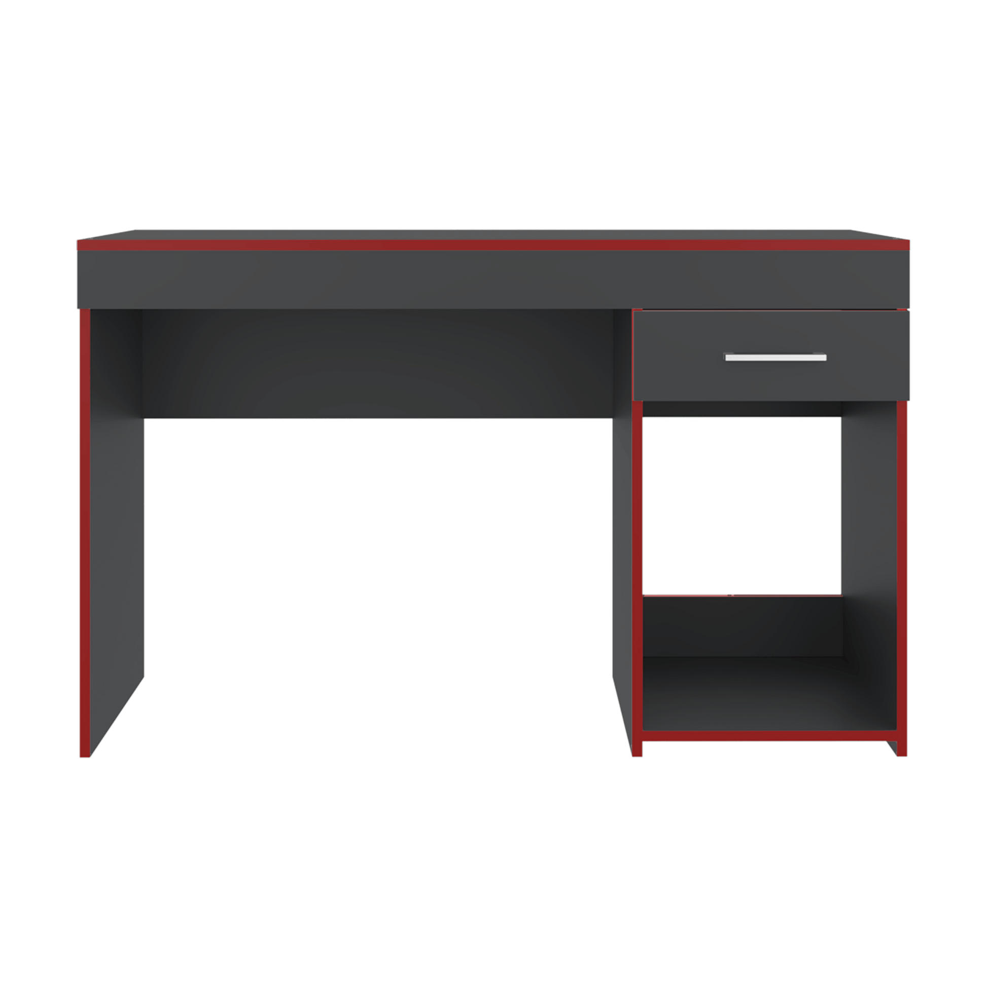 Escritorio Gamer Ibare 75X120X45 Rta Plomo Rojo