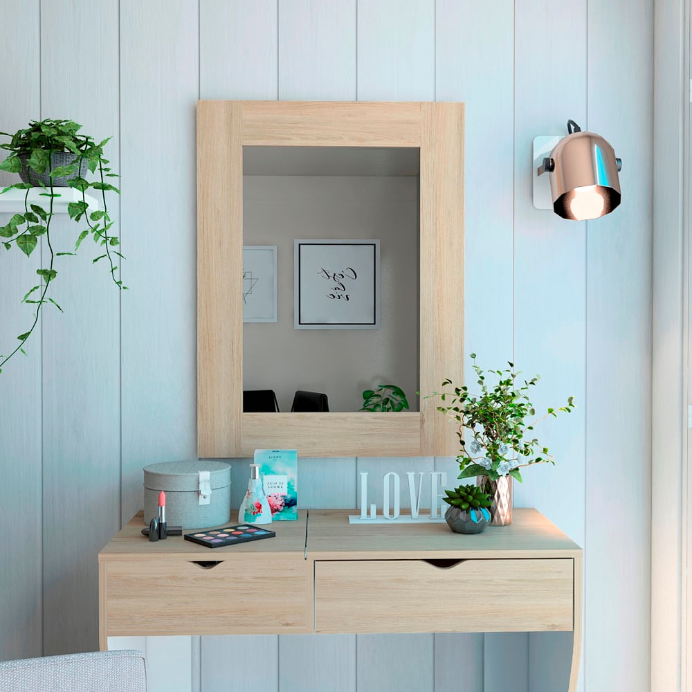 Espejo Perla 80 X 60 Rta Tovere Blanco