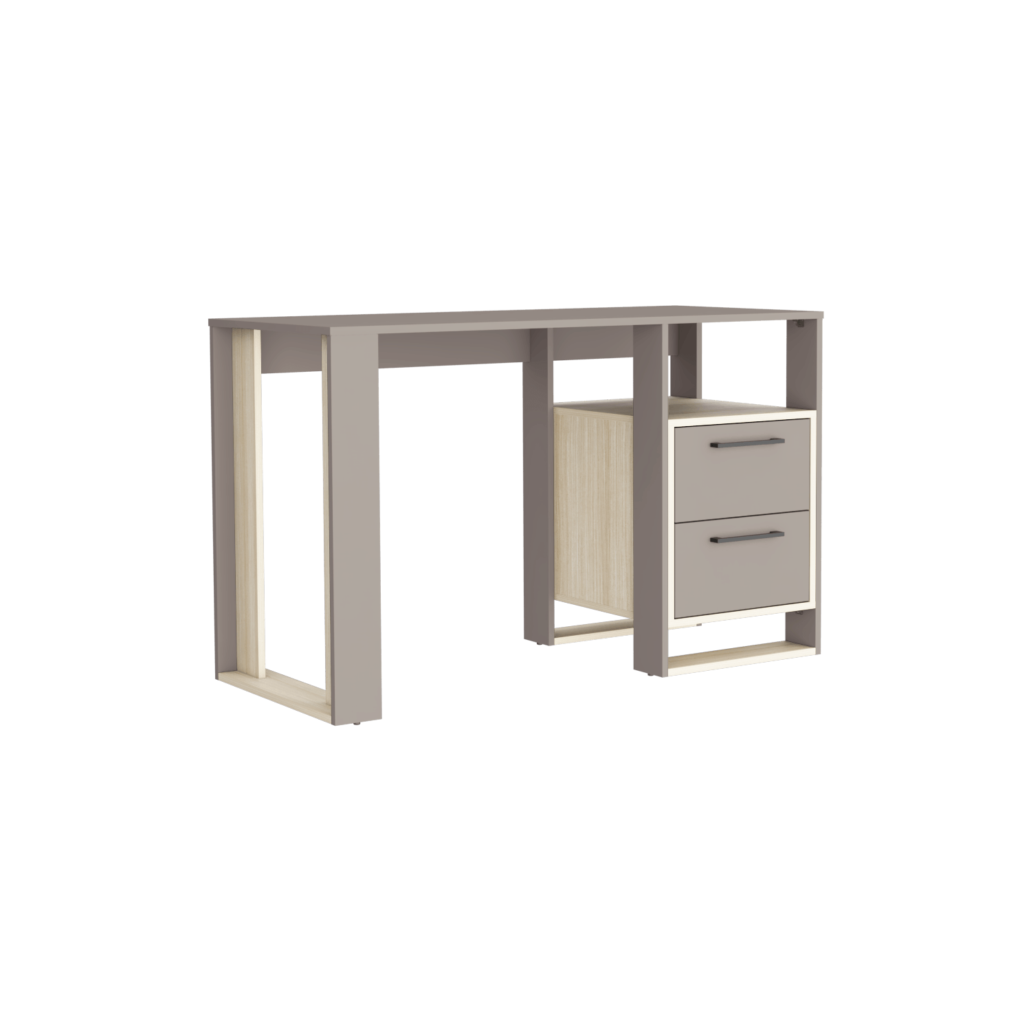 Escritorio Verlot 75X120X52 Rta Taupe + Mallado
