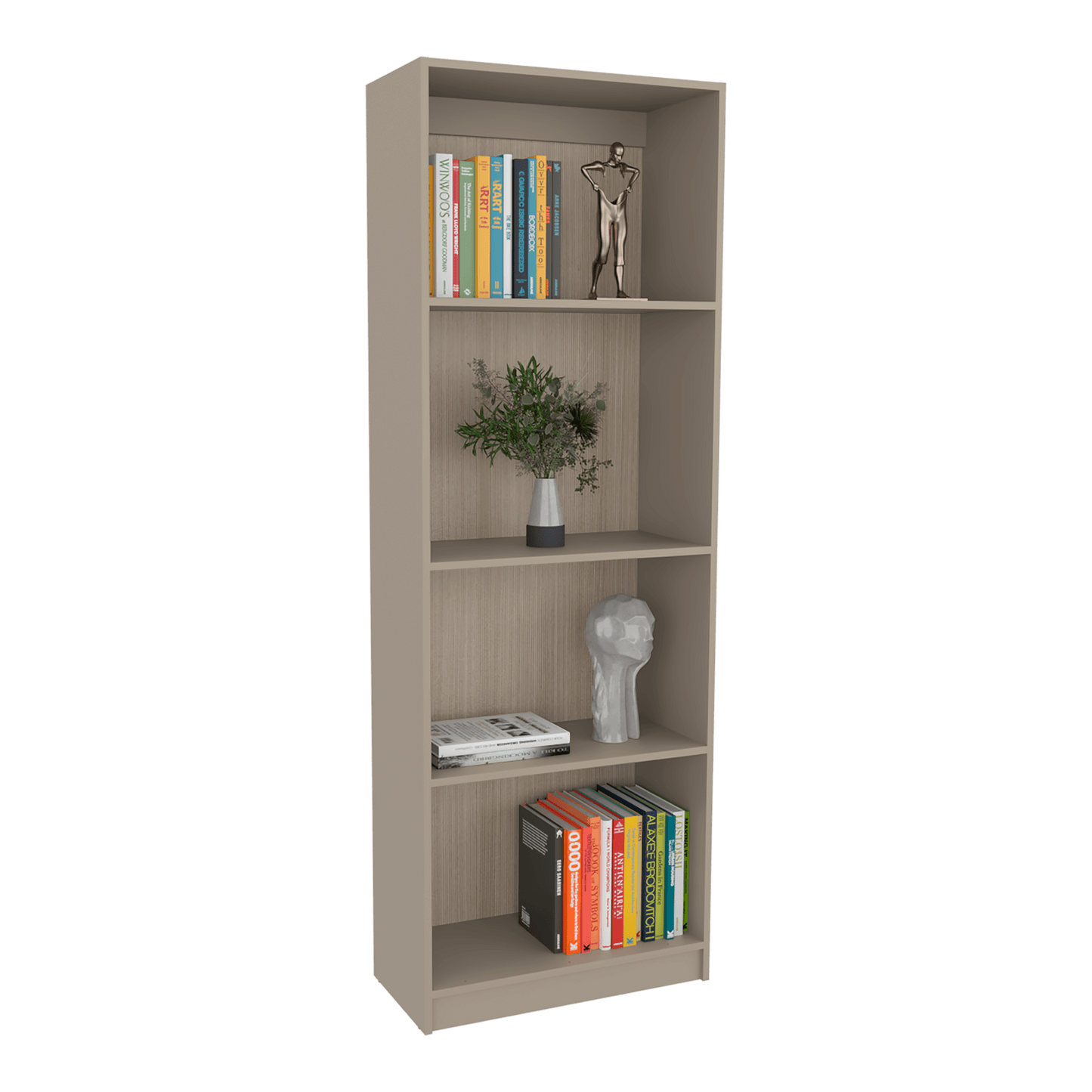 Estante Verlot E1 180X62X29 Rta Taupe + Mallado