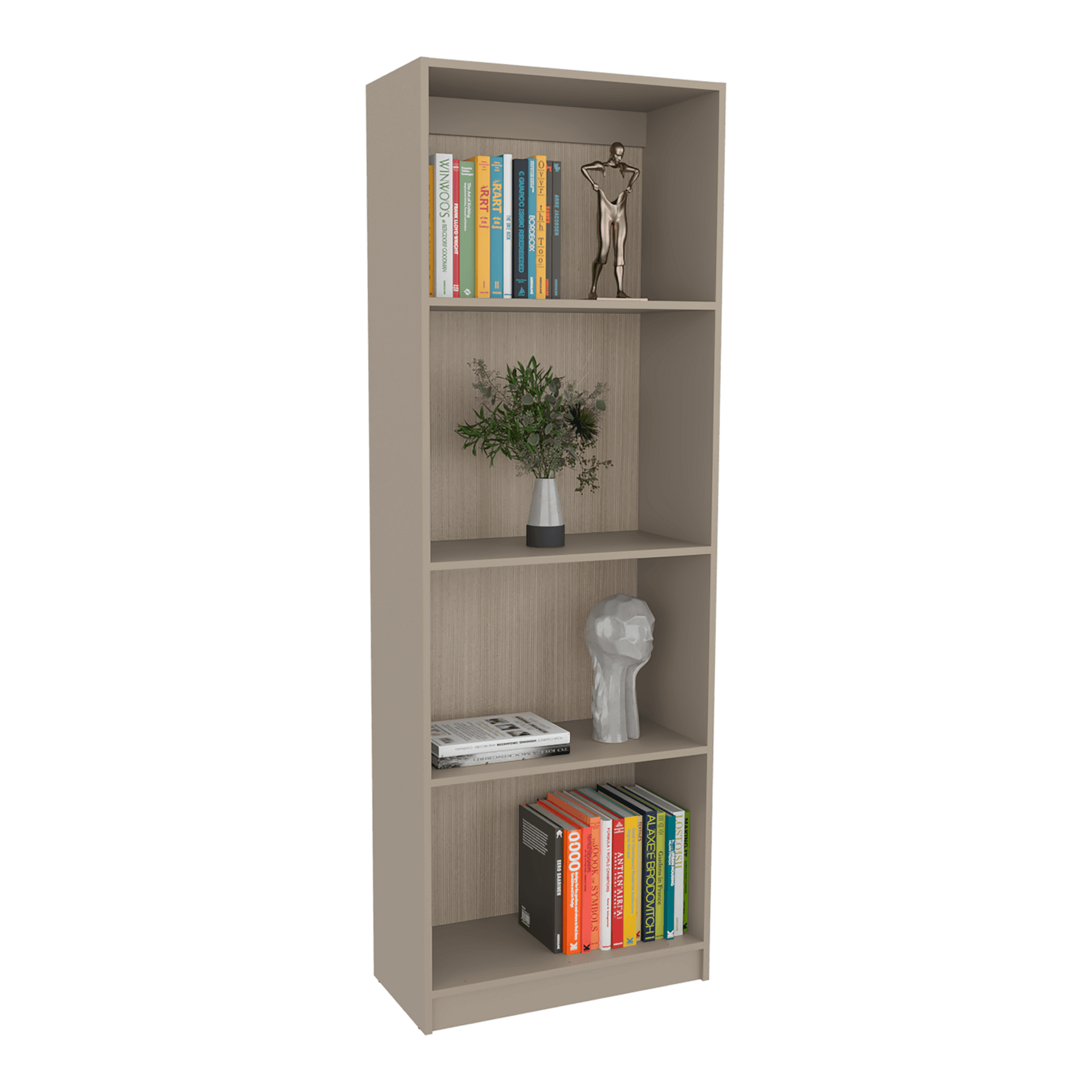 Estante Verlot E1 180X62X29 Rta Taupe + Mallado