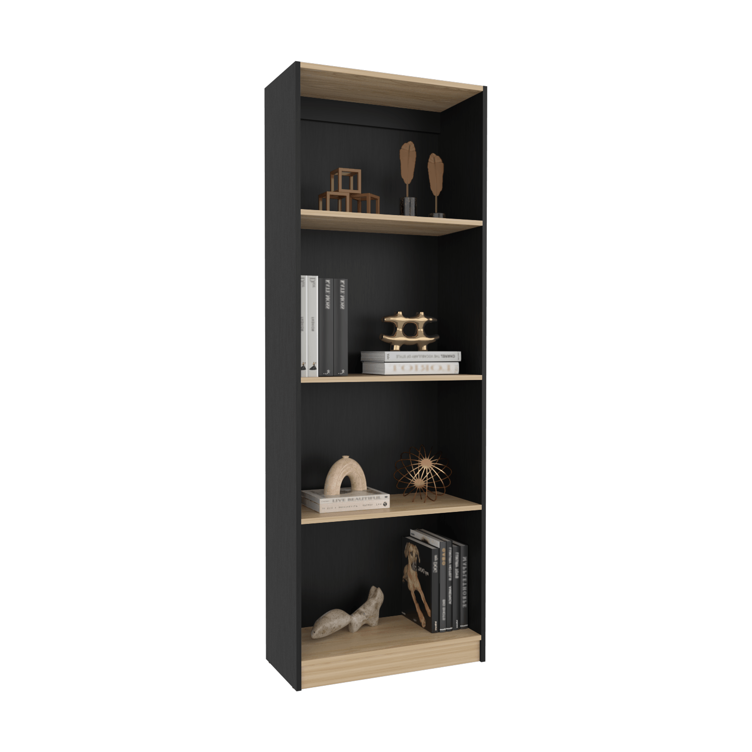 Estante Home E1 4 Espacios 180X62X29 Rta Wengue Fresno