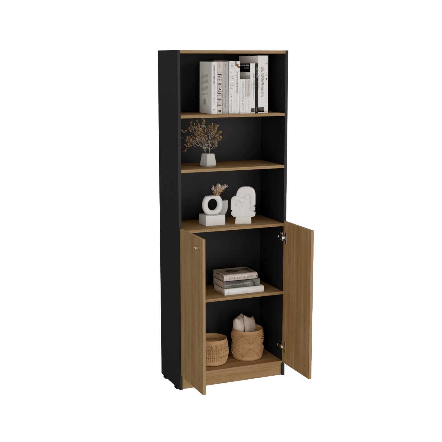 Estante Home E4 2P 180X62X31 Rta Wengue Fresno Europeo