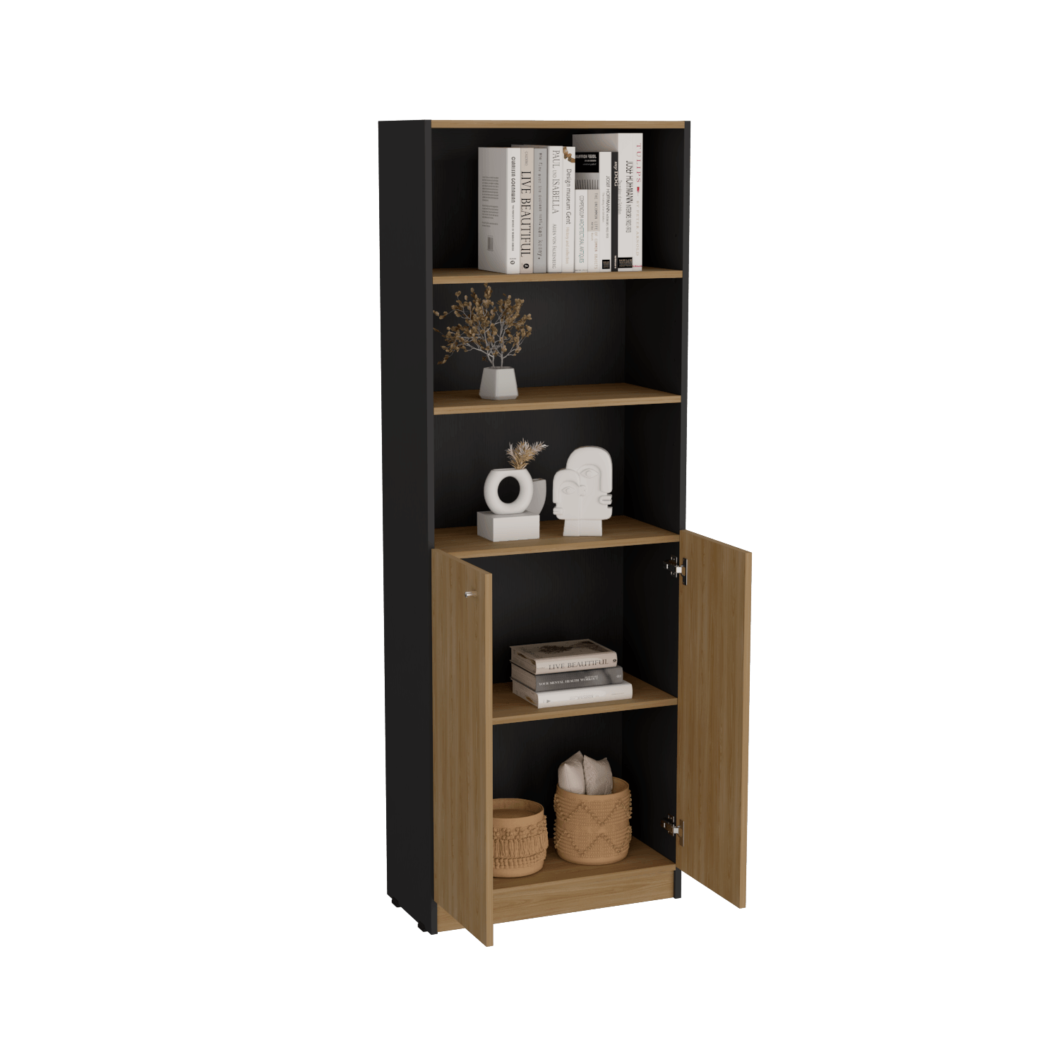 Estante Home E4 2P 180X62X31 Rta Wengue Fresno Europeo