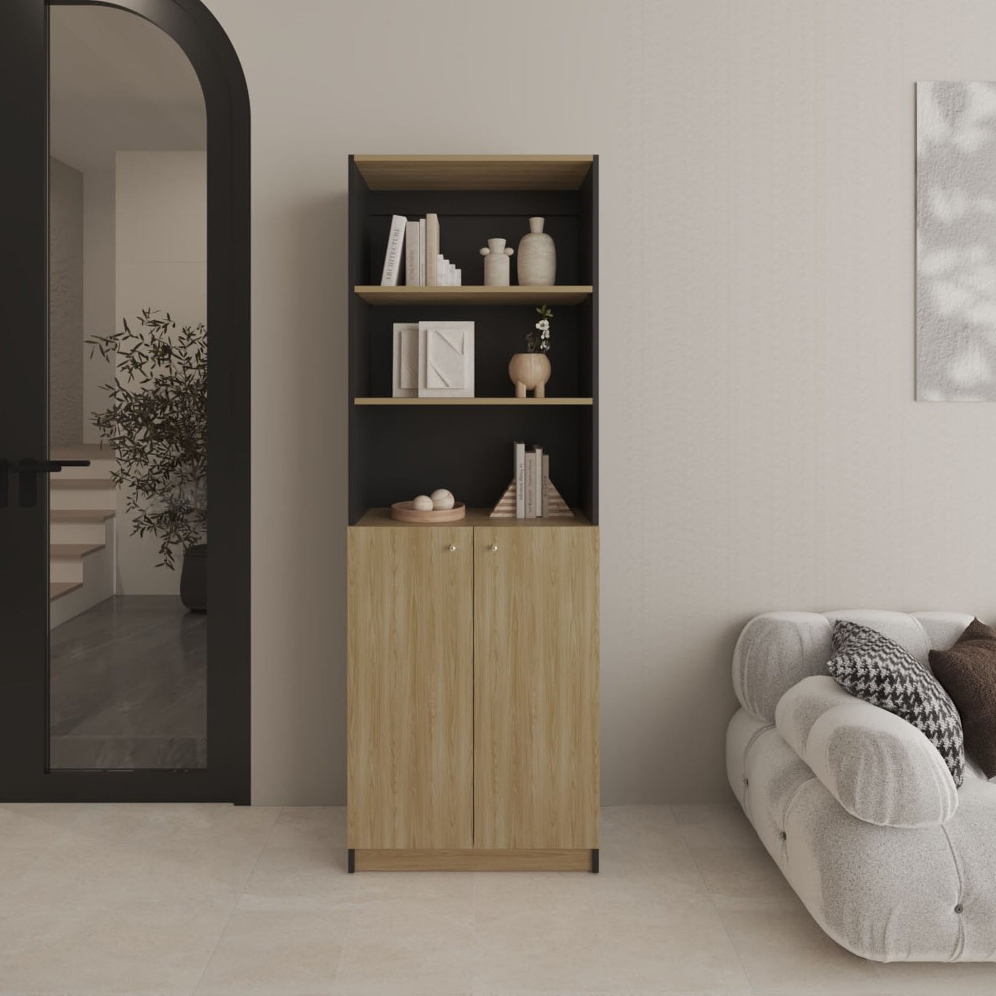 Estante Home E4 2P 180X62X31 Rta Wengue Fresno Europeo